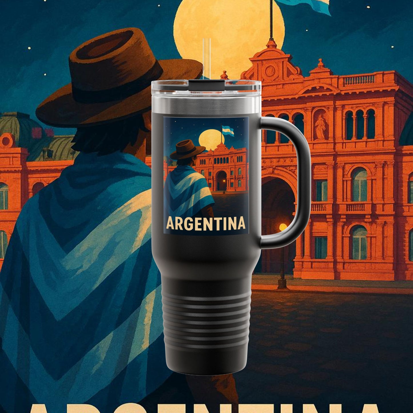 "taza de Viaje Aislada Argentina: Pasión, Tradición y Tierra de Sueños🔥🏞️"
