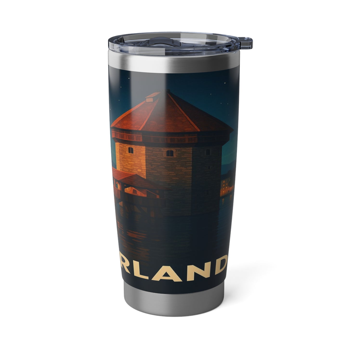 "Vaso Térmico Vagabond 20oz suiza❄️ – Tierra de montañas majestuosas y precisión legendaria"