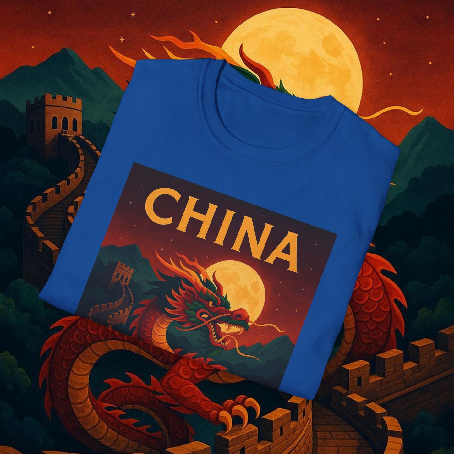 "Camiseta China – Dragones, murallas y leyendas eternas"