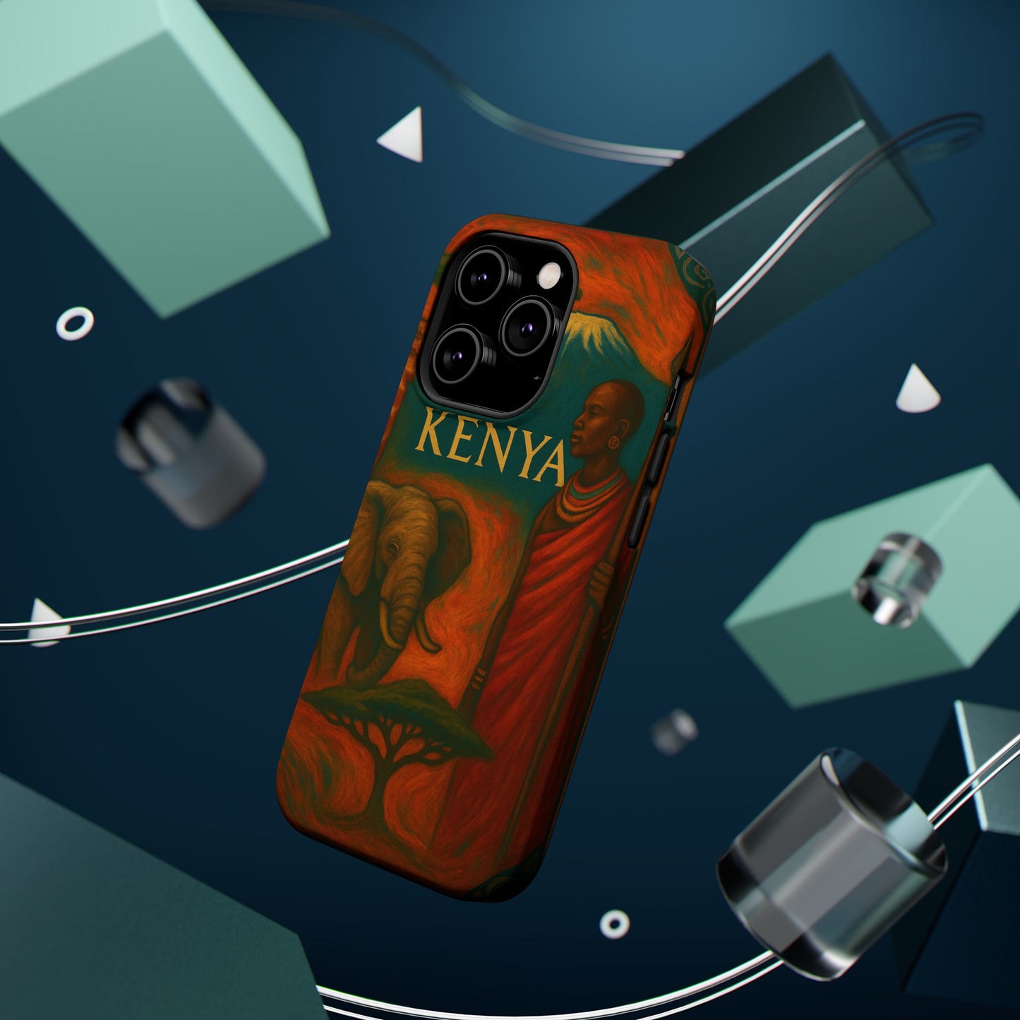 "Funda Magnética Reforzada Magnética Reforzada Kenia: Aventura Salvaje y Tierra de Horizontes Infinitos 🦁🌄🏕️"