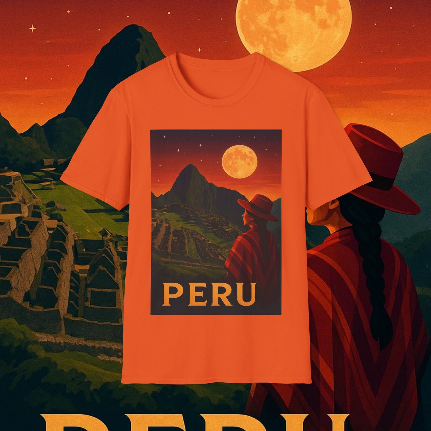 "Camiseta Perú: Misticismo, Historia y Maravillas Eternas 🏔️🦙🛕"