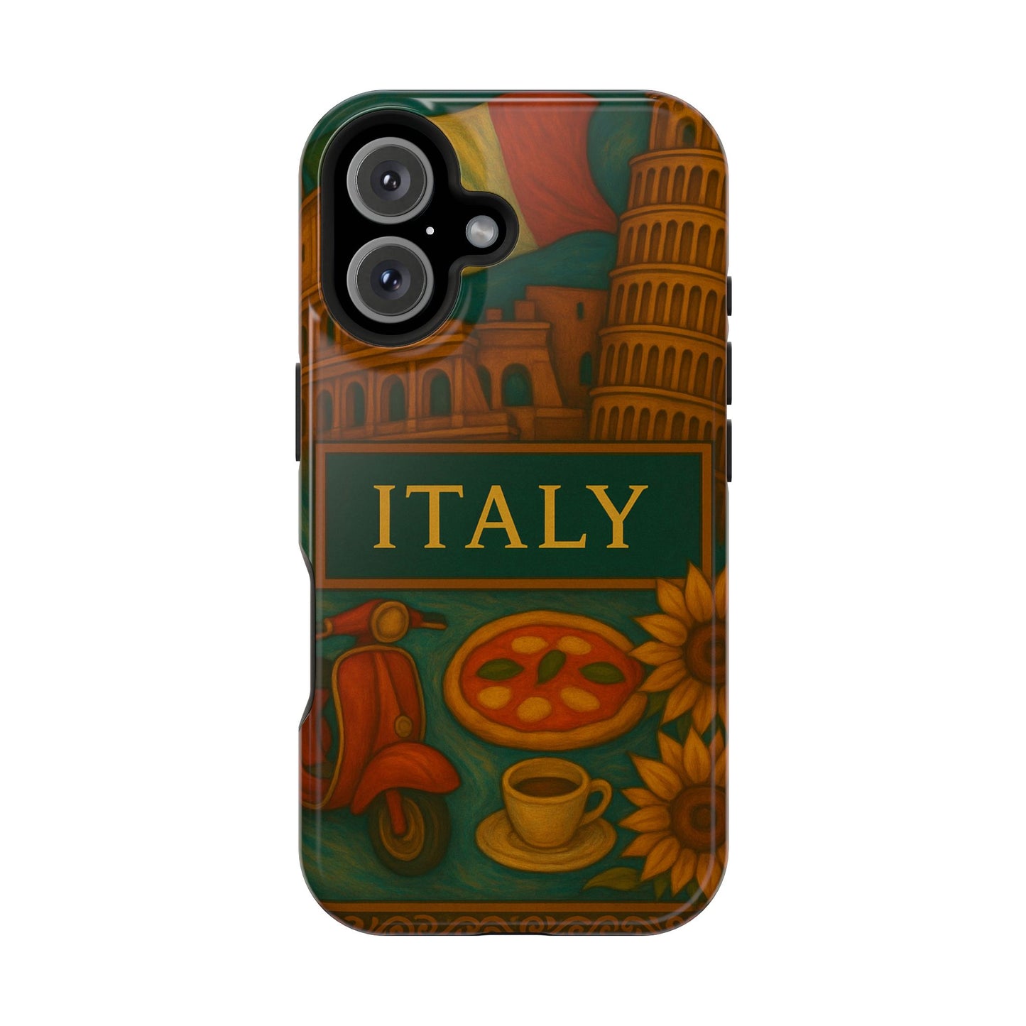 "Funda Magnética Reforzada Magnética Reforzada Italia: Arte, Pasión y Sabores Eternos 🎨🍝🏛️"