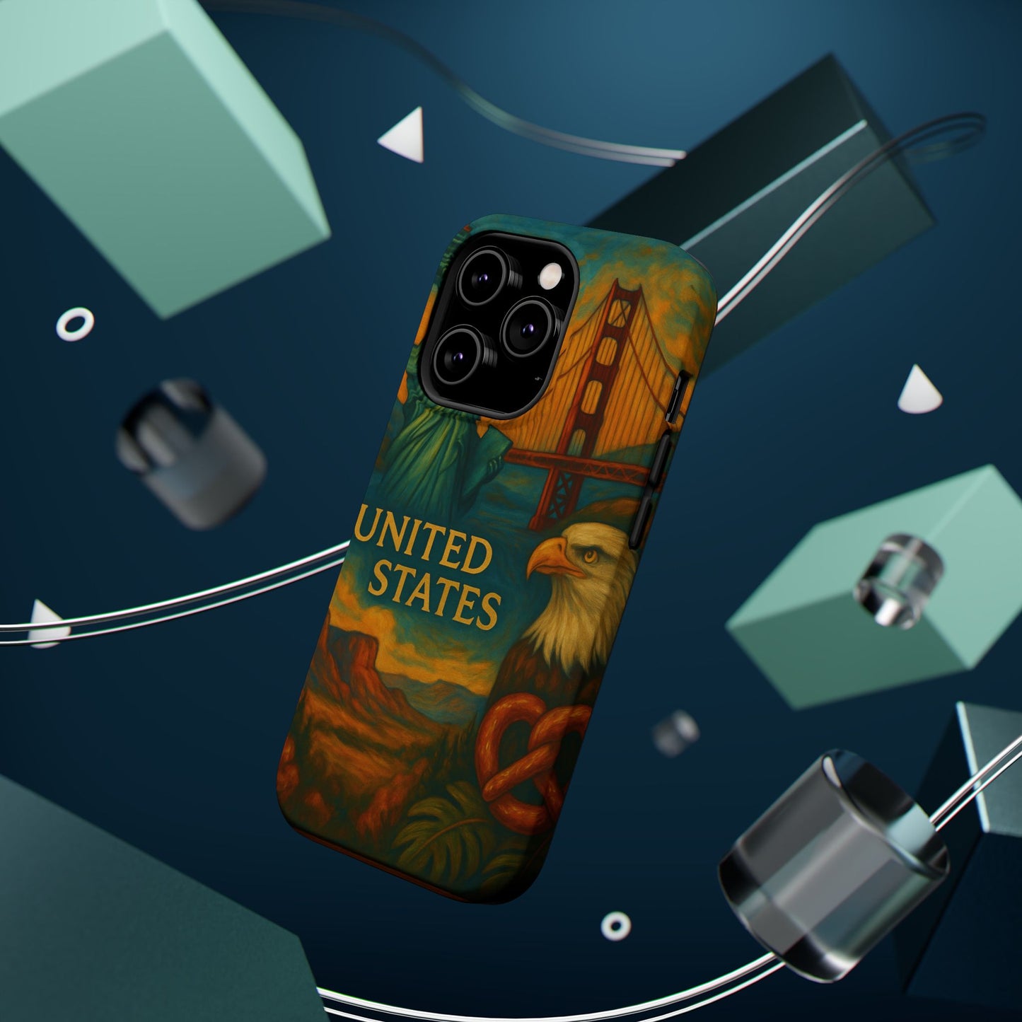 "Funda Magnética Reforzada Estados Unidos: Sueños, Libertad y Grandes Horizontes 🗽🏜️🌆"