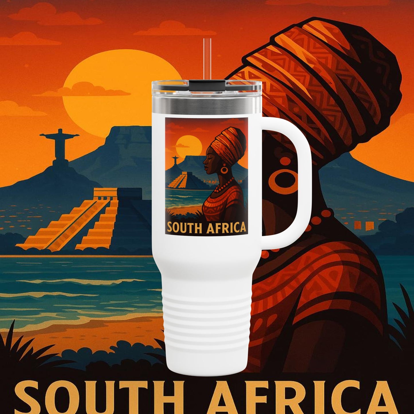 "South Africa Insulated Travel Mug 🌍 – A world of adventure and diversity"