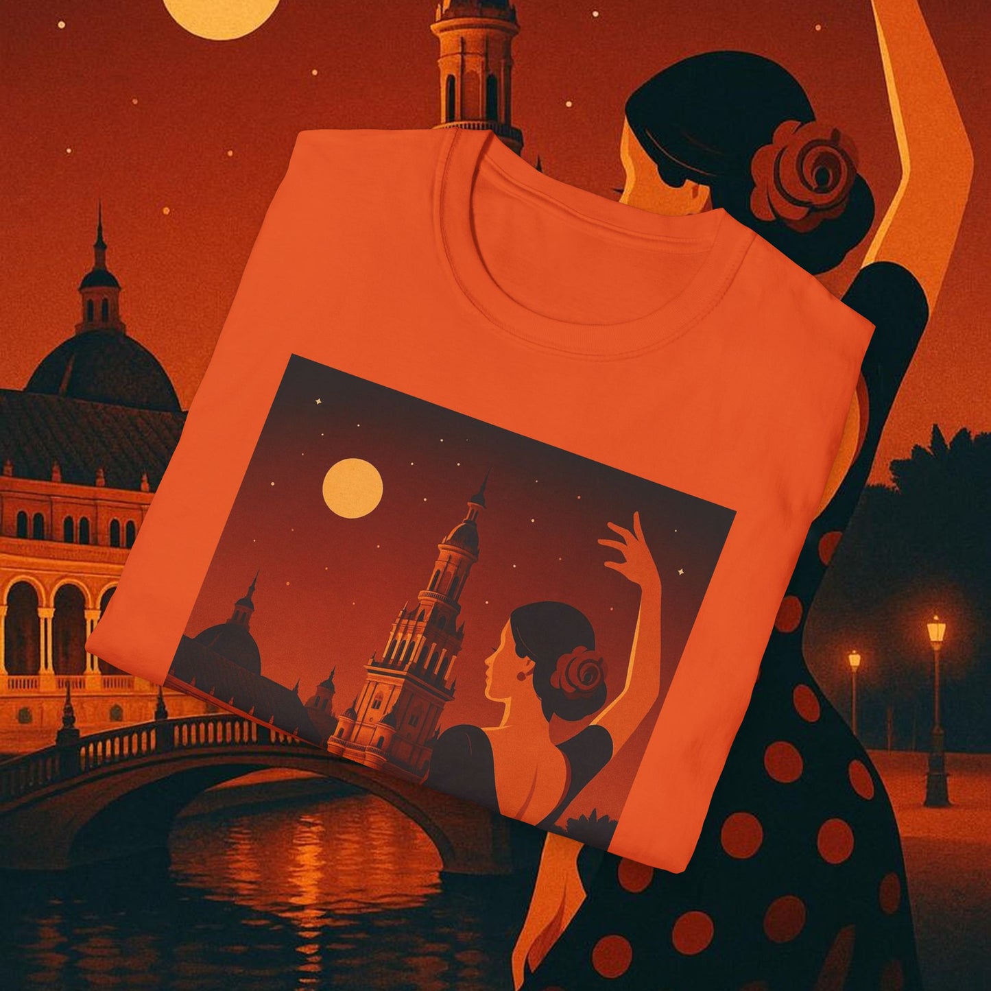 "Camiseta España: Pasión, Arte y Sabores que Enamoran 🎨💃🍷"