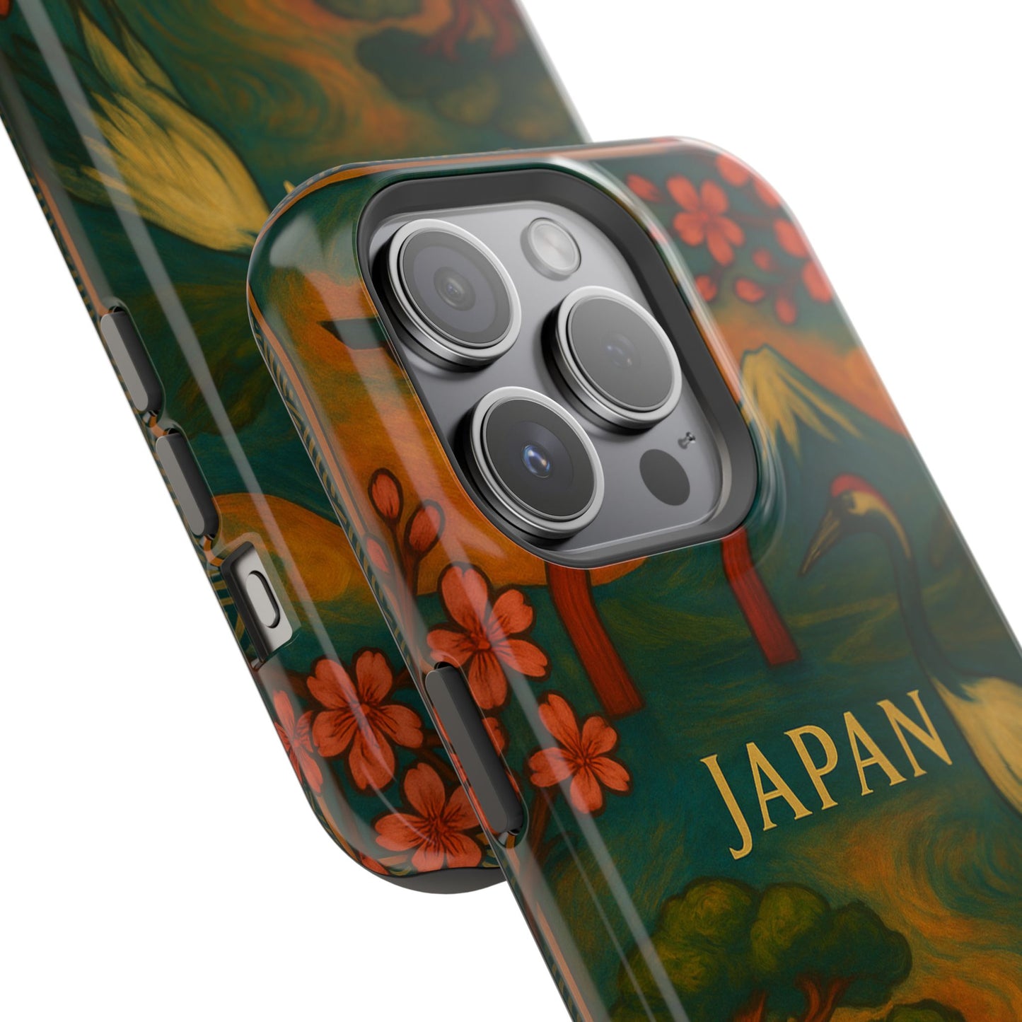 "Funda Magnética Reforzada Japón: Tradición entre Cerezos y Montañas 🌸⛩️🗻"