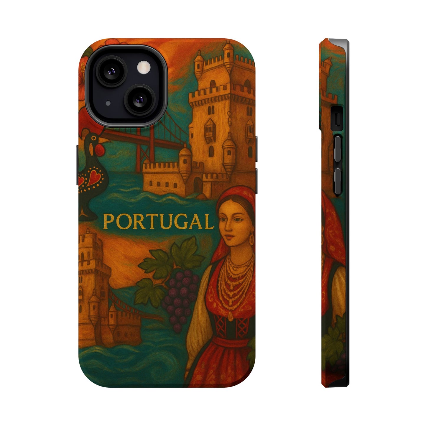 "Funda Magnética Reforzada Magnética Reforzada Portugal: Encanto Atlántico, Fados y Azulejos 🌊🎶🧿"