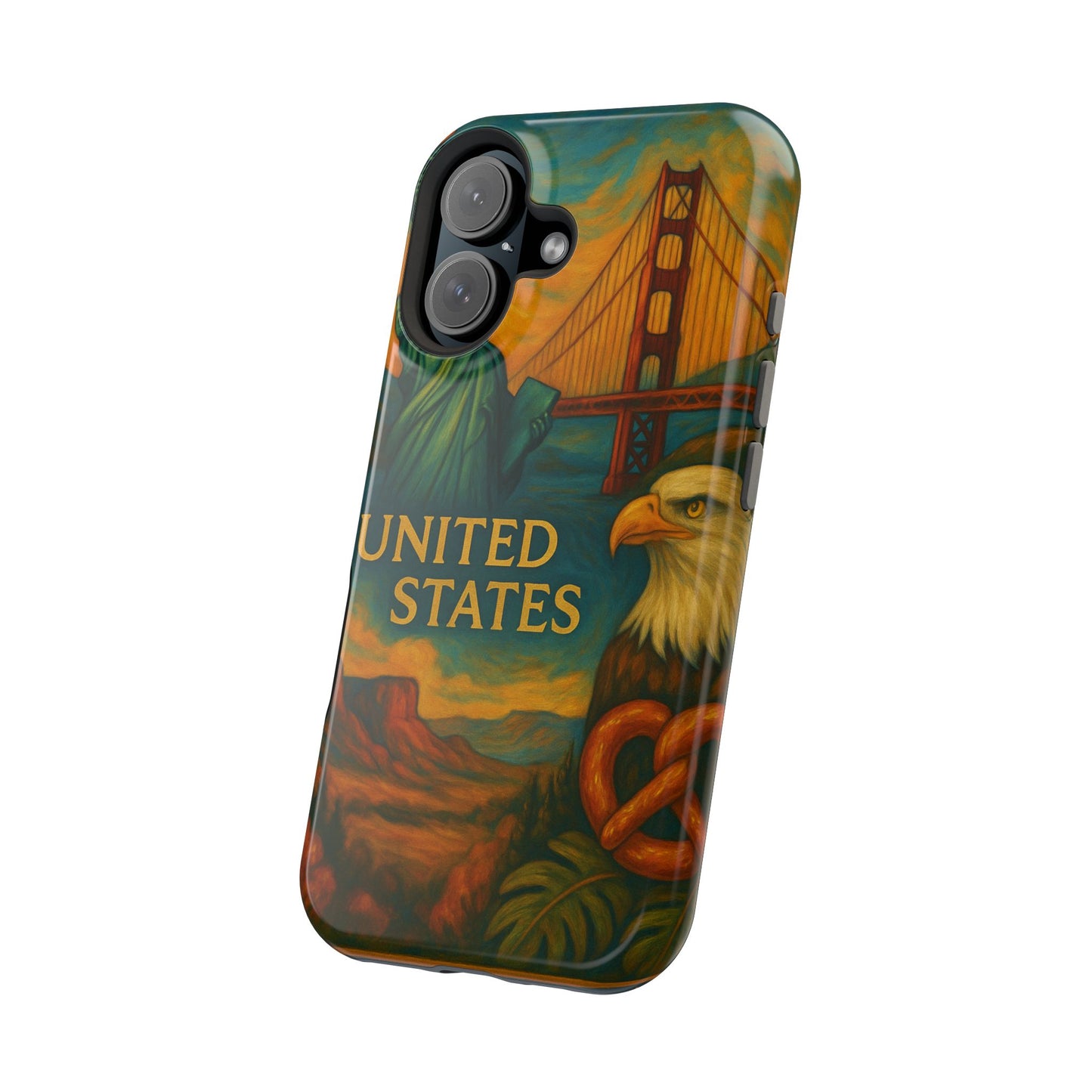 "Funda Magnética Reforzada Estados Unidos: Sueños, Libertad y Grandes Horizontes 🗽🏜️🌆"