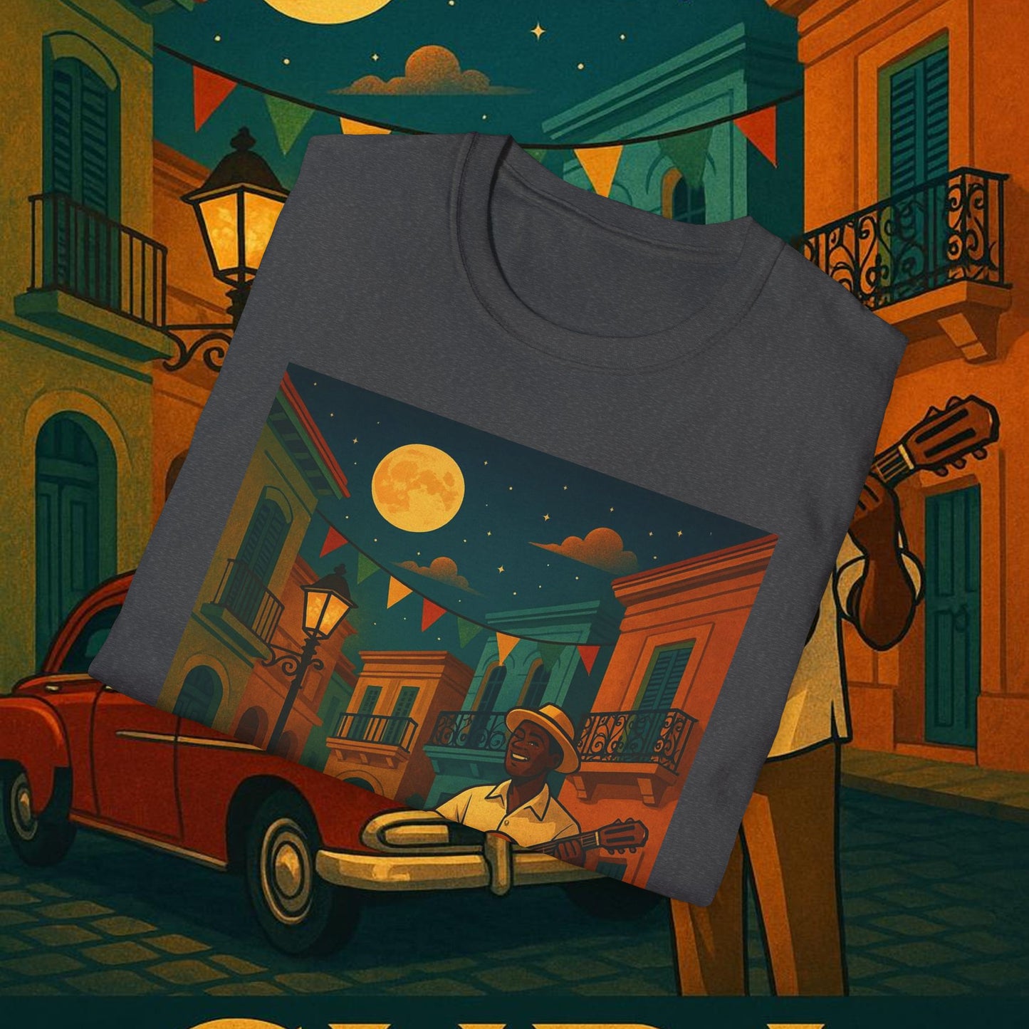 "Camiseta Cuba: Ritmo, Historia y Encanto Caribeño 🎺🚗🌴 "