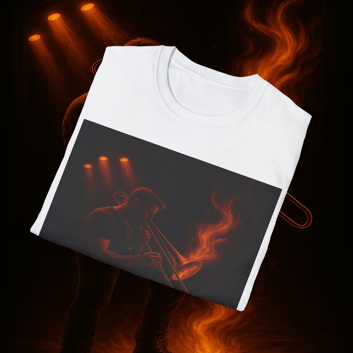 "Camiseta Trombón 🎷🔥No todos los fuegos hacen ruido… algunos tocan el alma.” 🔥🎷