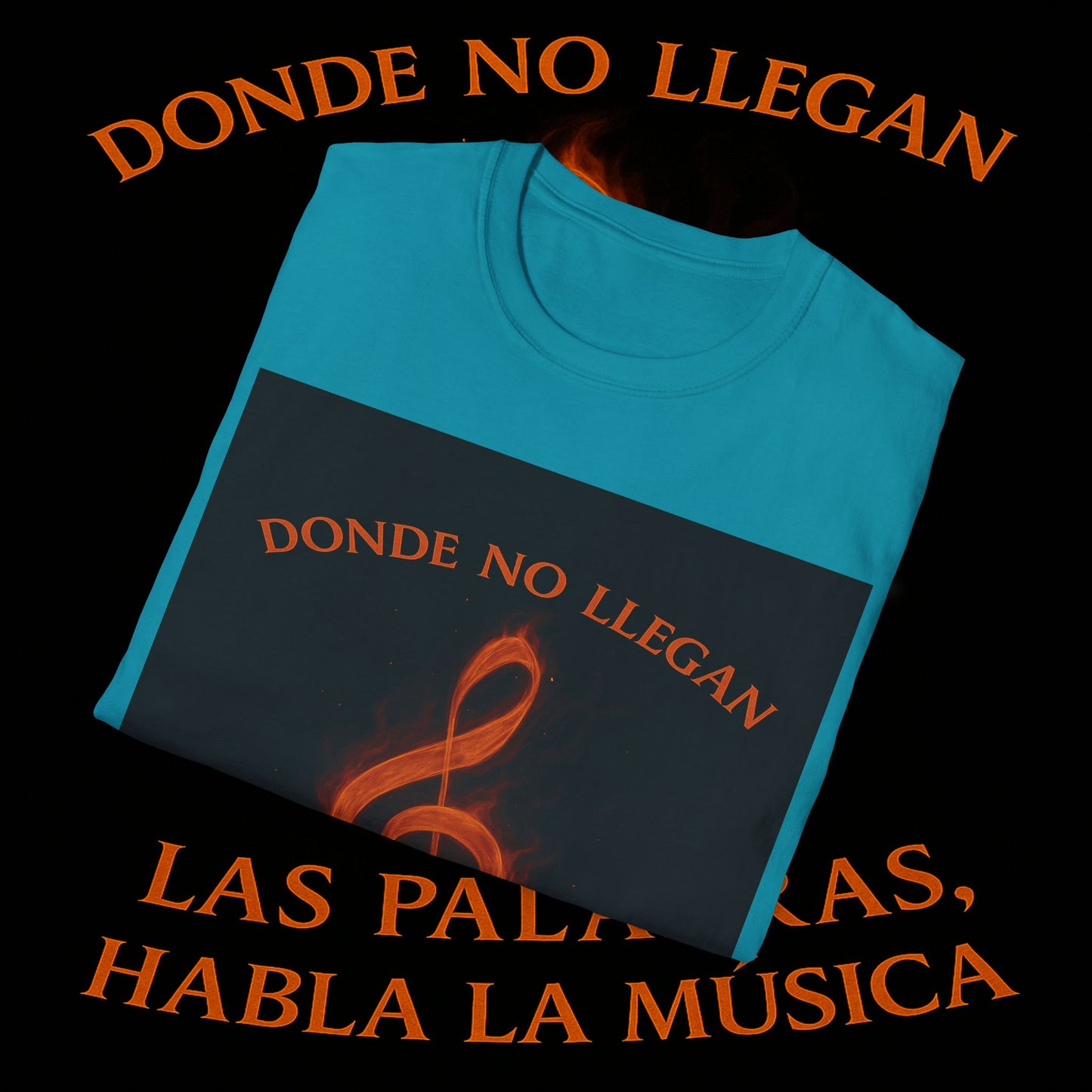 "Camiseta clave de sol 🎼🔥 “Donde nace una nota… nace una llama.” 🔥🎼