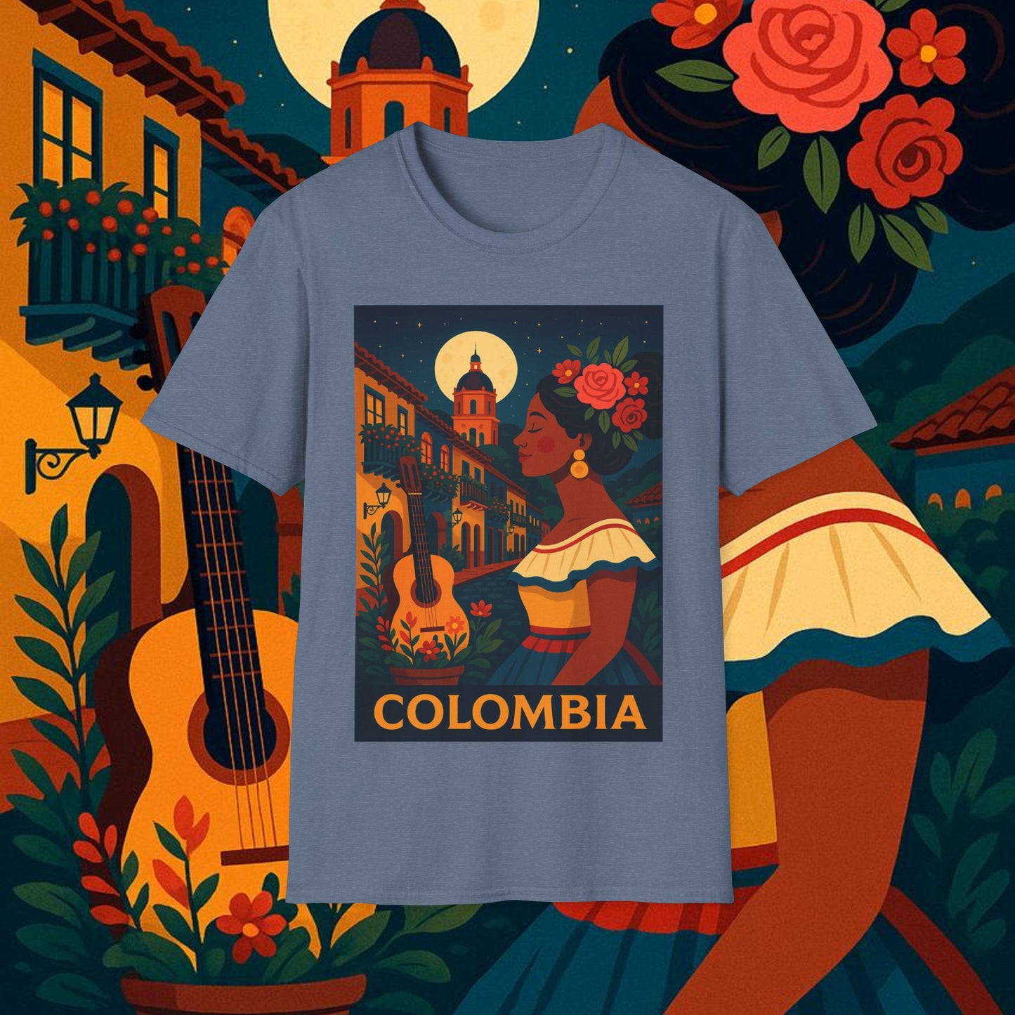 "Camiseta Colombia: Magia de Colores, Café y Tradición ☕🎨🌄"