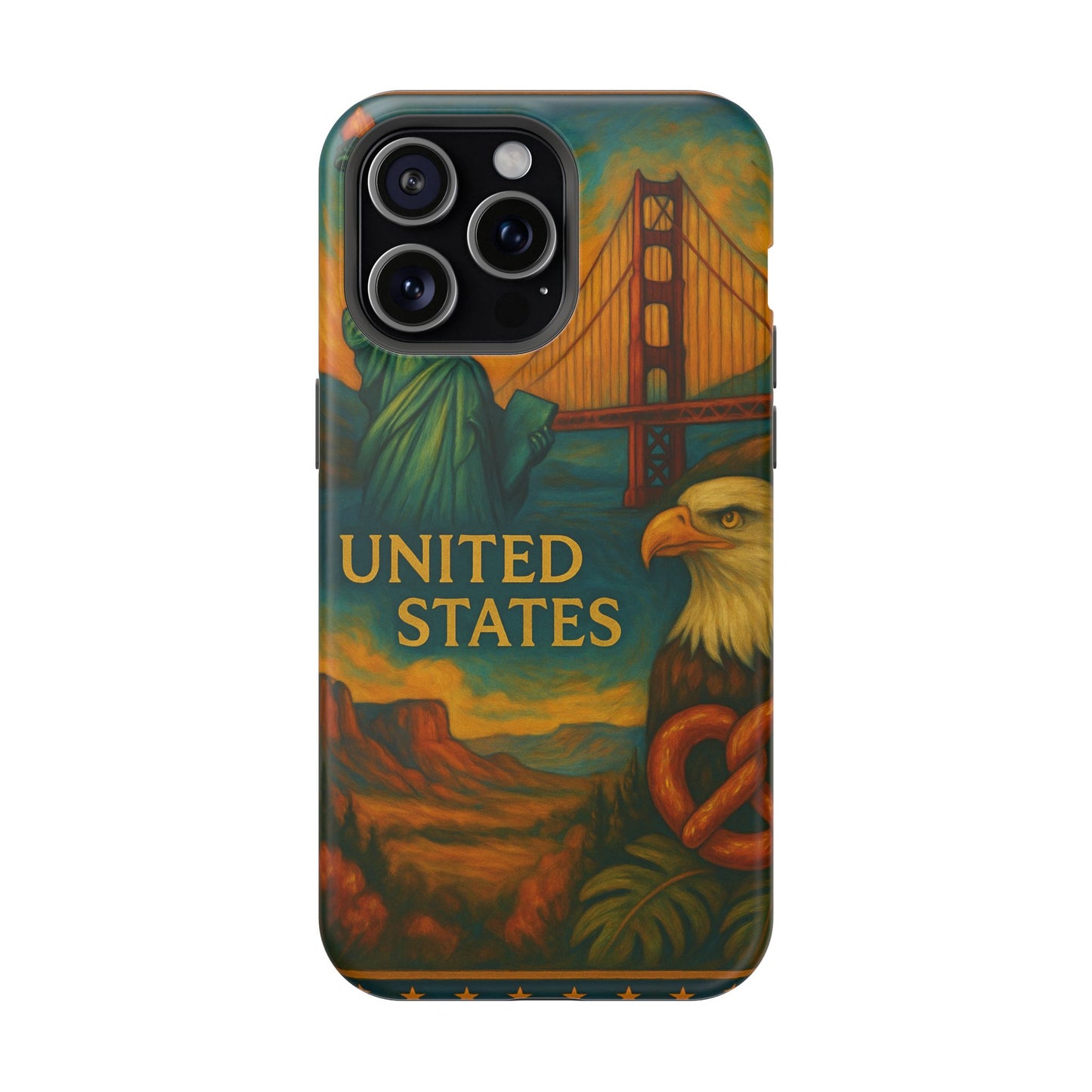 "Funda Magnética Reforzada Estados Unidos: Sueños, Libertad y Grandes Horizontes 🗽🏜️🌆"