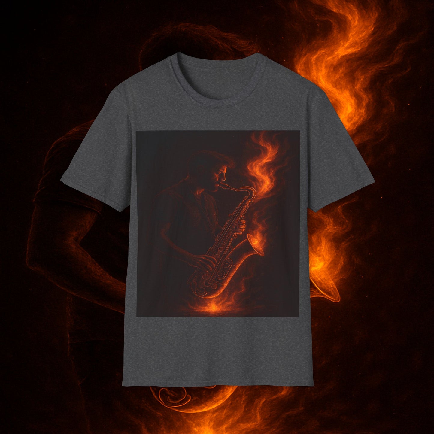 "Camiseta sax 🎷🔥 Haz que arda cada nota.” 🔥🎷