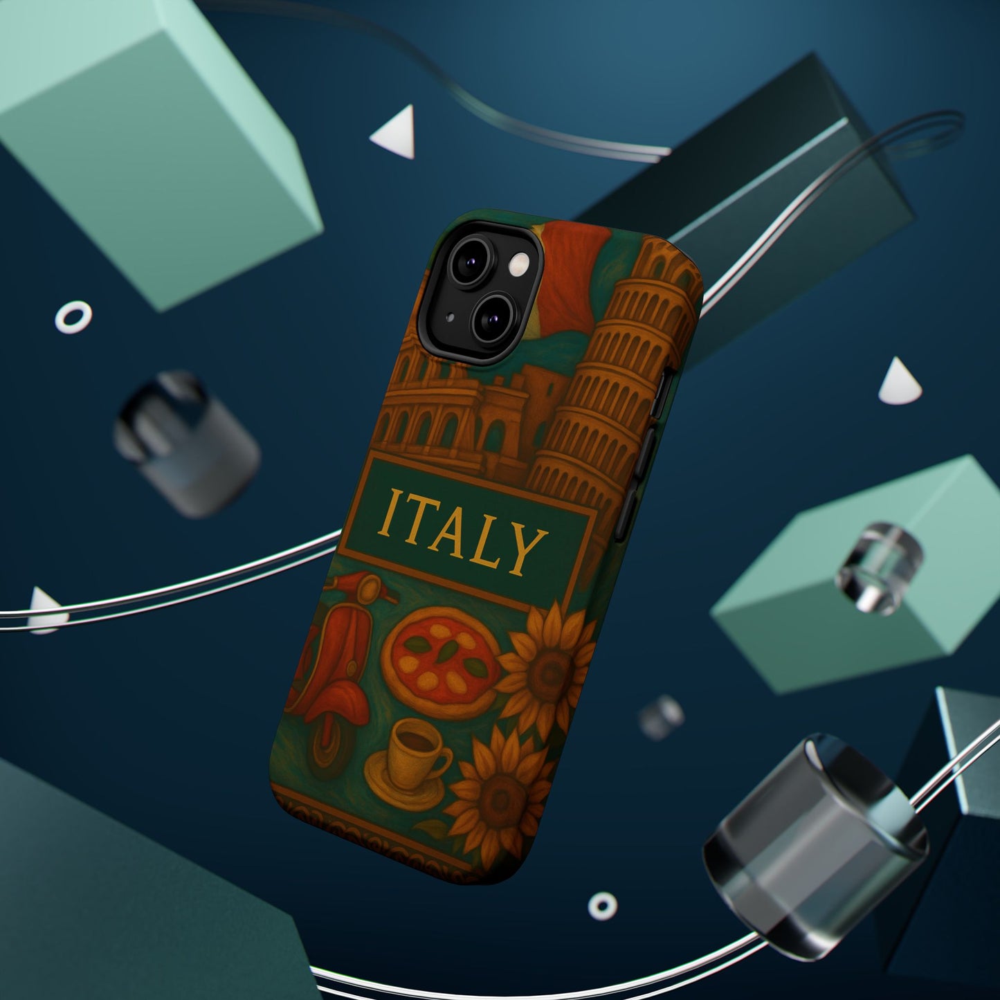 "Funda Magnética Reforzada Magnética Reforzada Italia: Arte, Pasión y Sabores Eternos 🎨🍝🏛️"