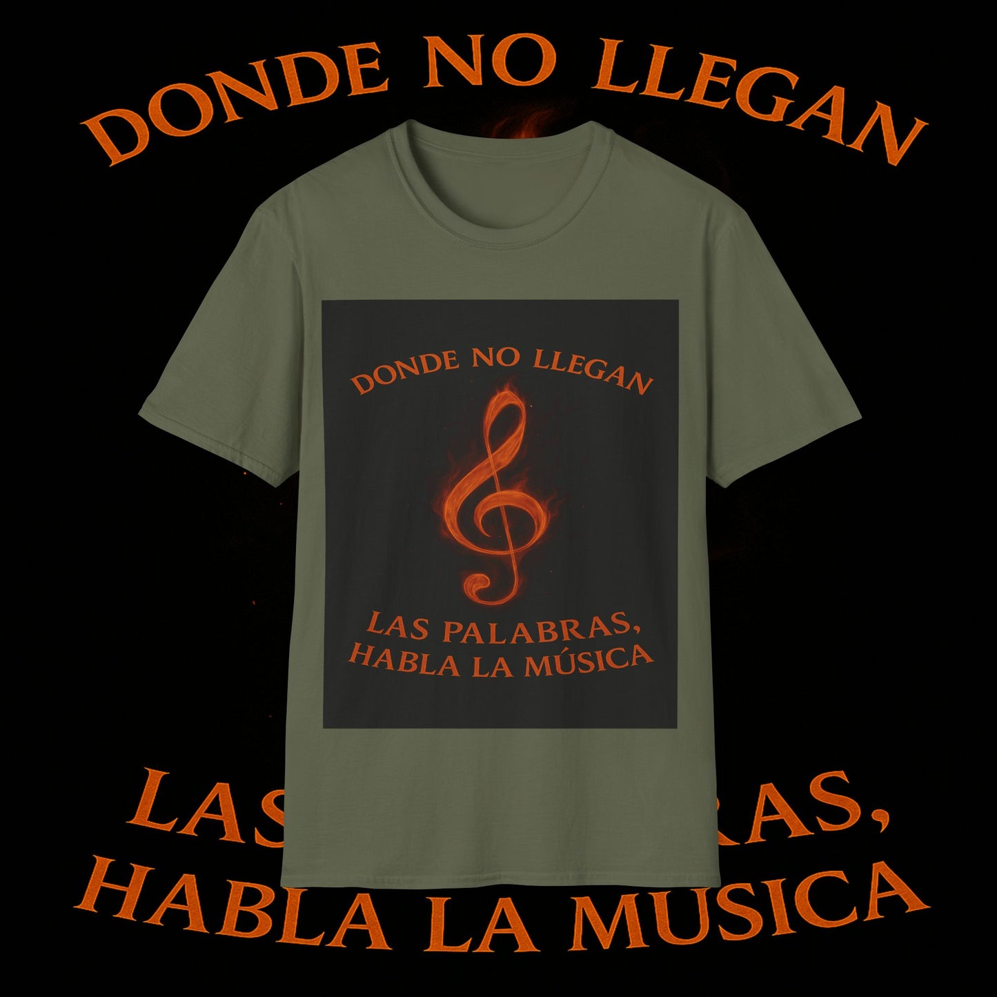 "Camiseta clave de sol 🎼🔥 “Donde nace una nota… nace una llama.” 🔥🎼
