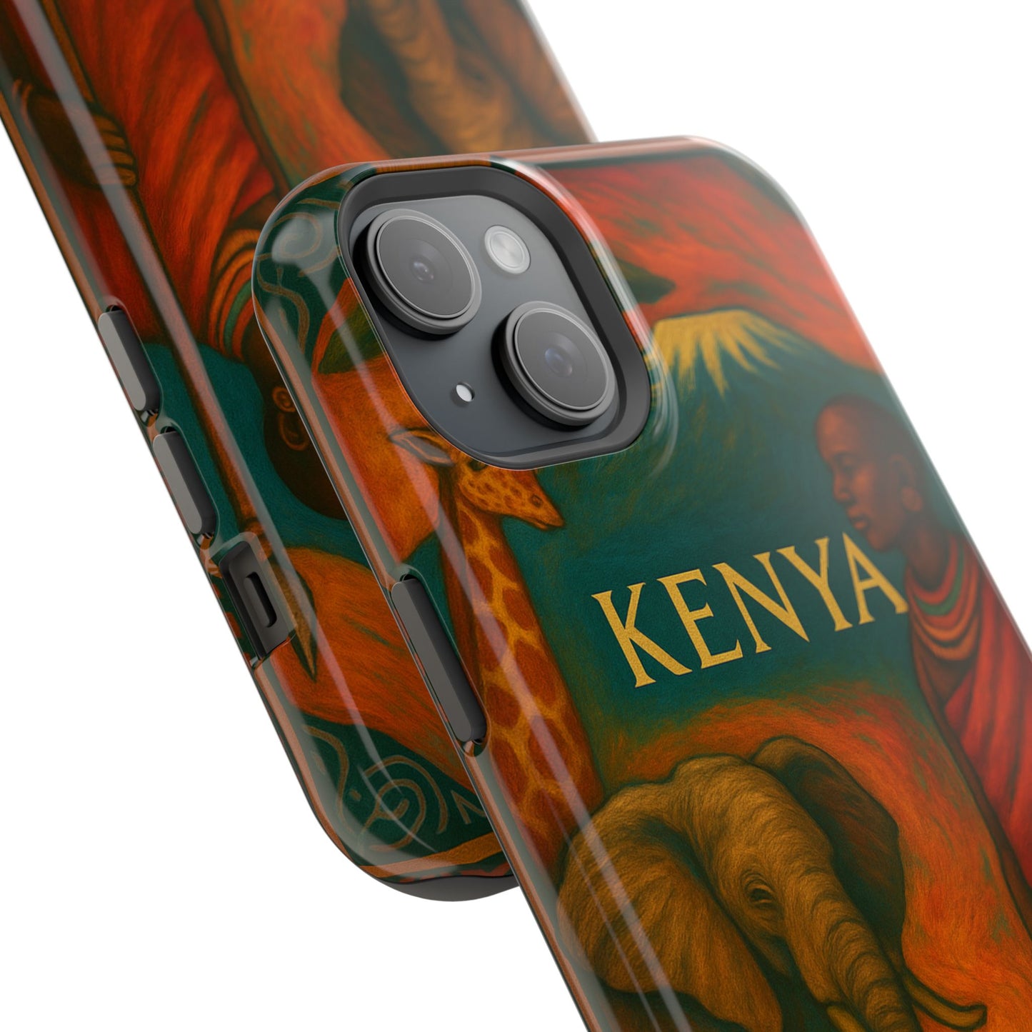 "Funda Magnética Reforzada Magnética Reforzada Kenia: Aventura Salvaje y Tierra de Horizontes Infinitos 🦁🌄🏕️"