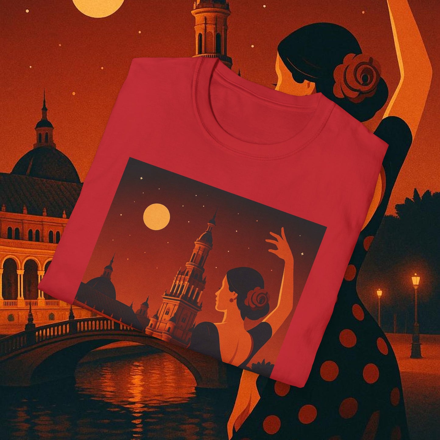 "Camiseta España: Pasión, Arte y Sabores que Enamoran 🎨💃🍷"
