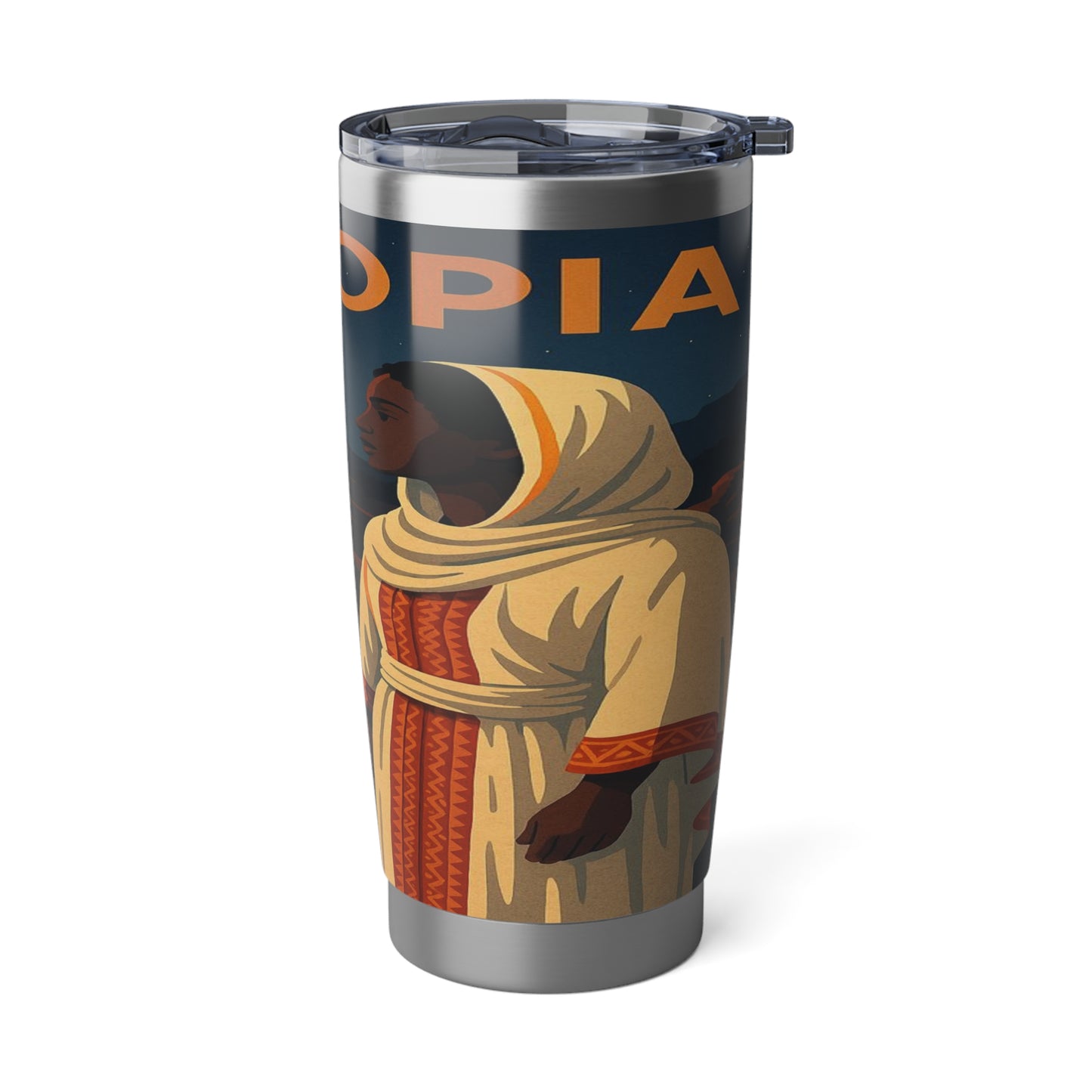 "Vaso Térmico Vagabond 20oz Etiopía – Tierra sagrada y alma ancestral"