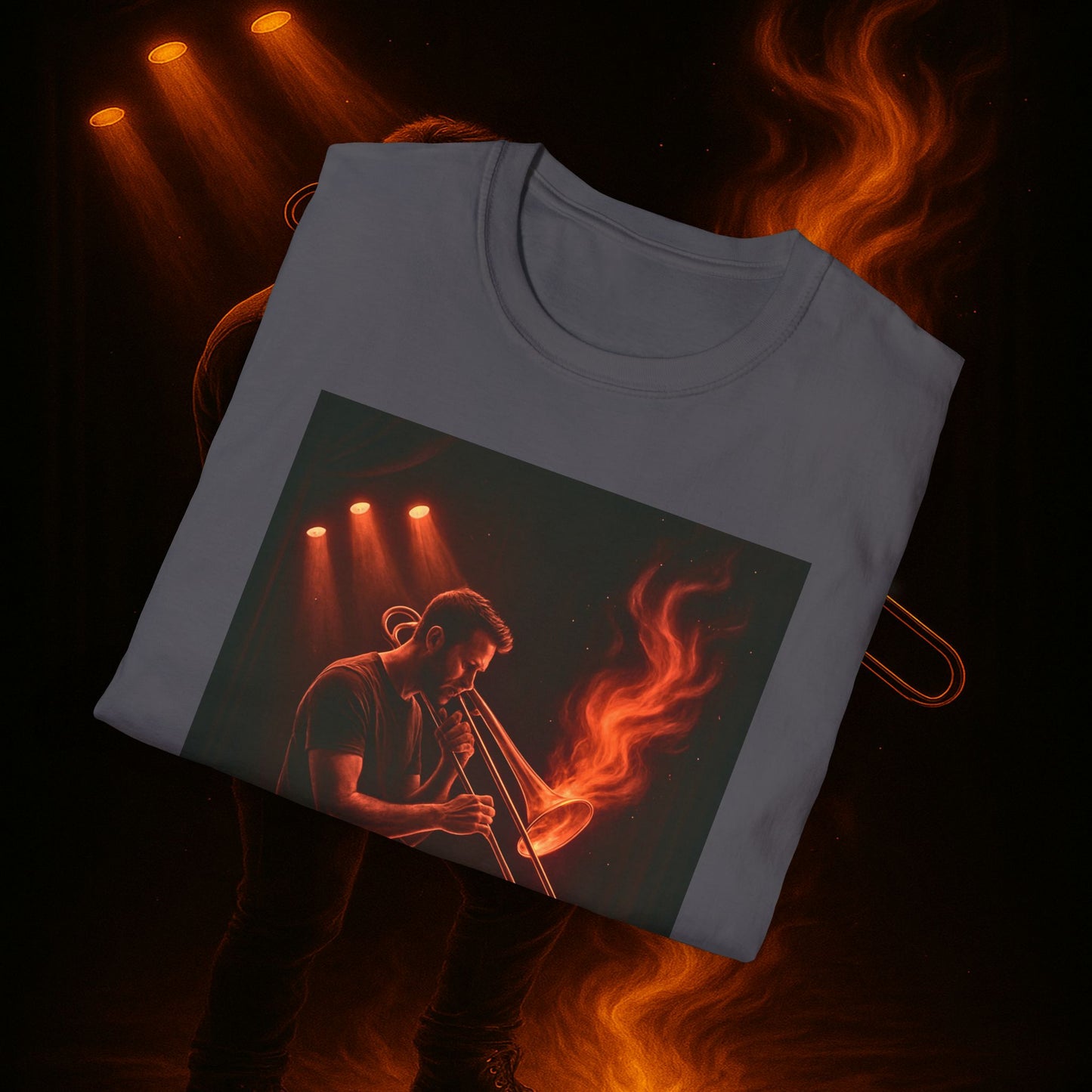 "Camiseta Trombón 🎷🔥No todos los fuegos hacen ruido… algunos tocan el alma.” 🔥🎷