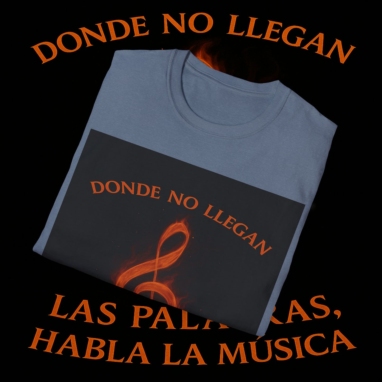 "Camiseta clave de sol 🎼🔥 “Donde nace una nota… nace una llama.” 🔥🎼