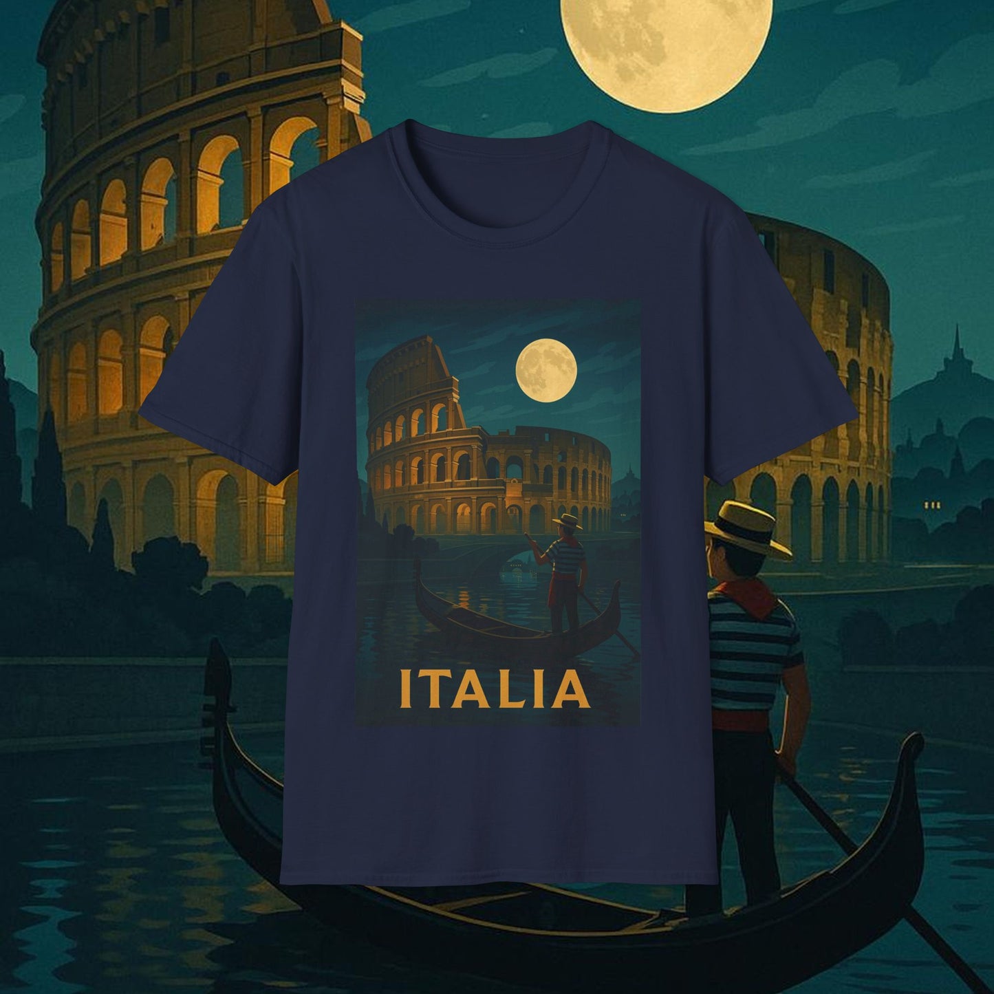 "Camiseta Italia: Arte, Pasión y Sabores Eternos 🎨🍝🏛️"