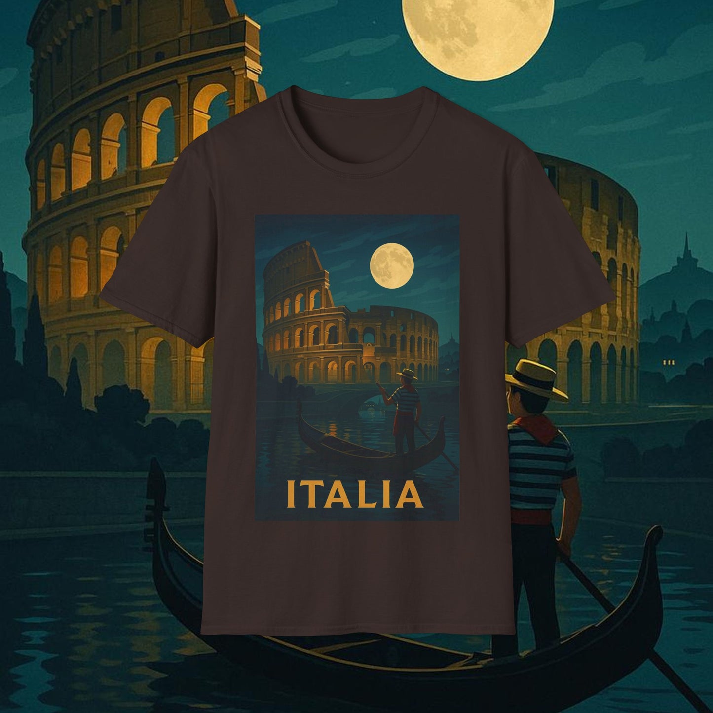 "Camiseta Italia: Arte, Pasión y Sabores Eternos 🎨🍝🏛️"