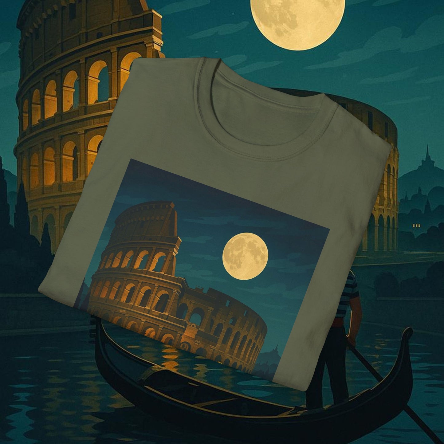 "Camiseta Italia: Arte, Pasión y Sabores Eternos 🎨🍝🏛️"