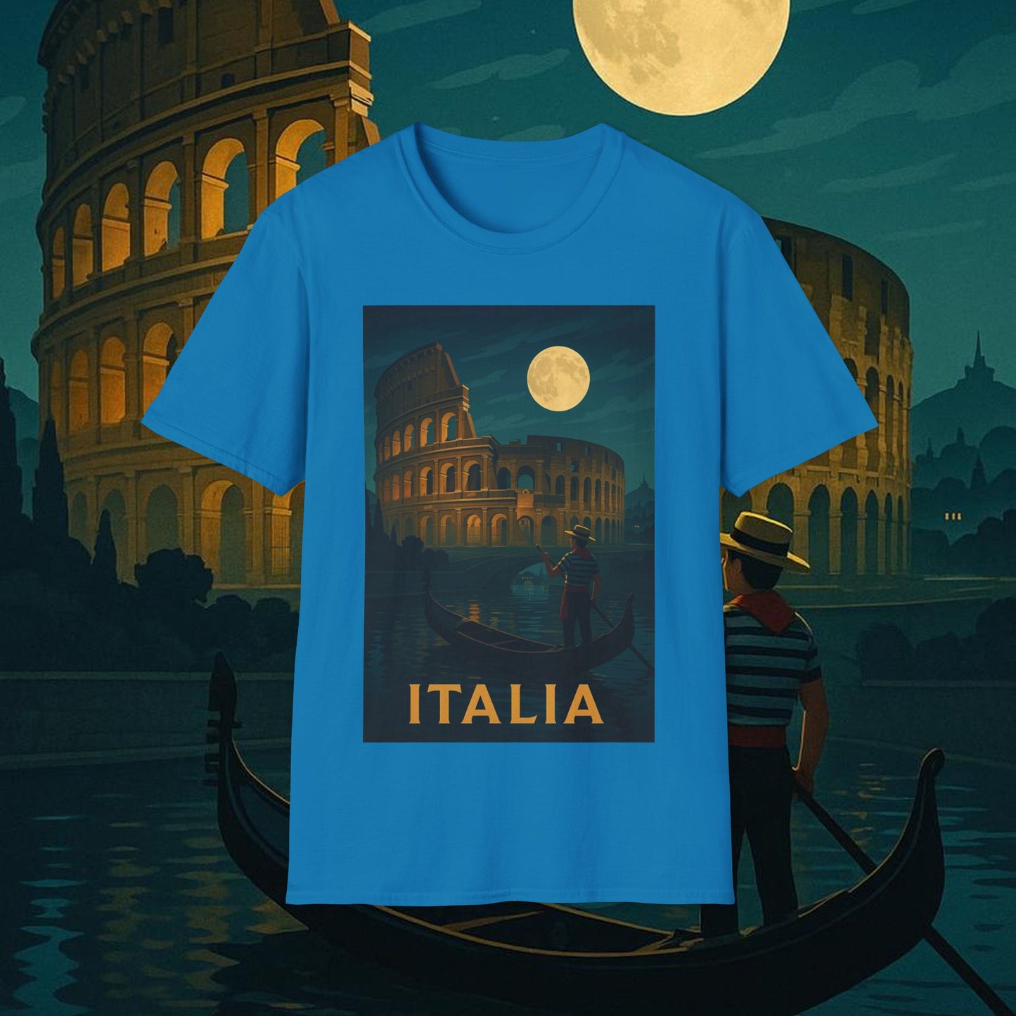 "Camiseta Italia: Arte, Pasión y Sabores Eternos 🎨🍝🏛️"