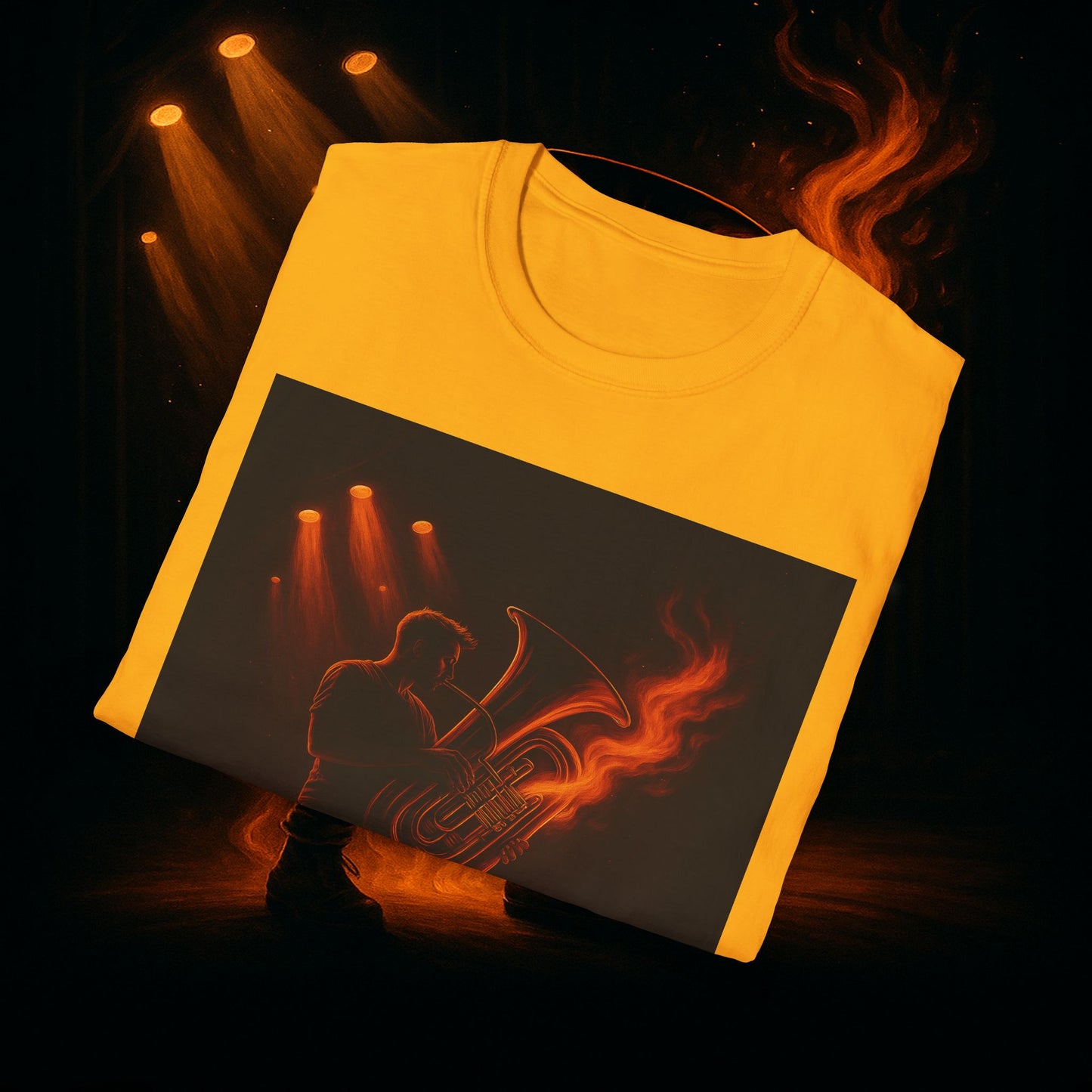 "Camiseta Tuba 🎺🔥 Cuando el alma suena, todo arde.”