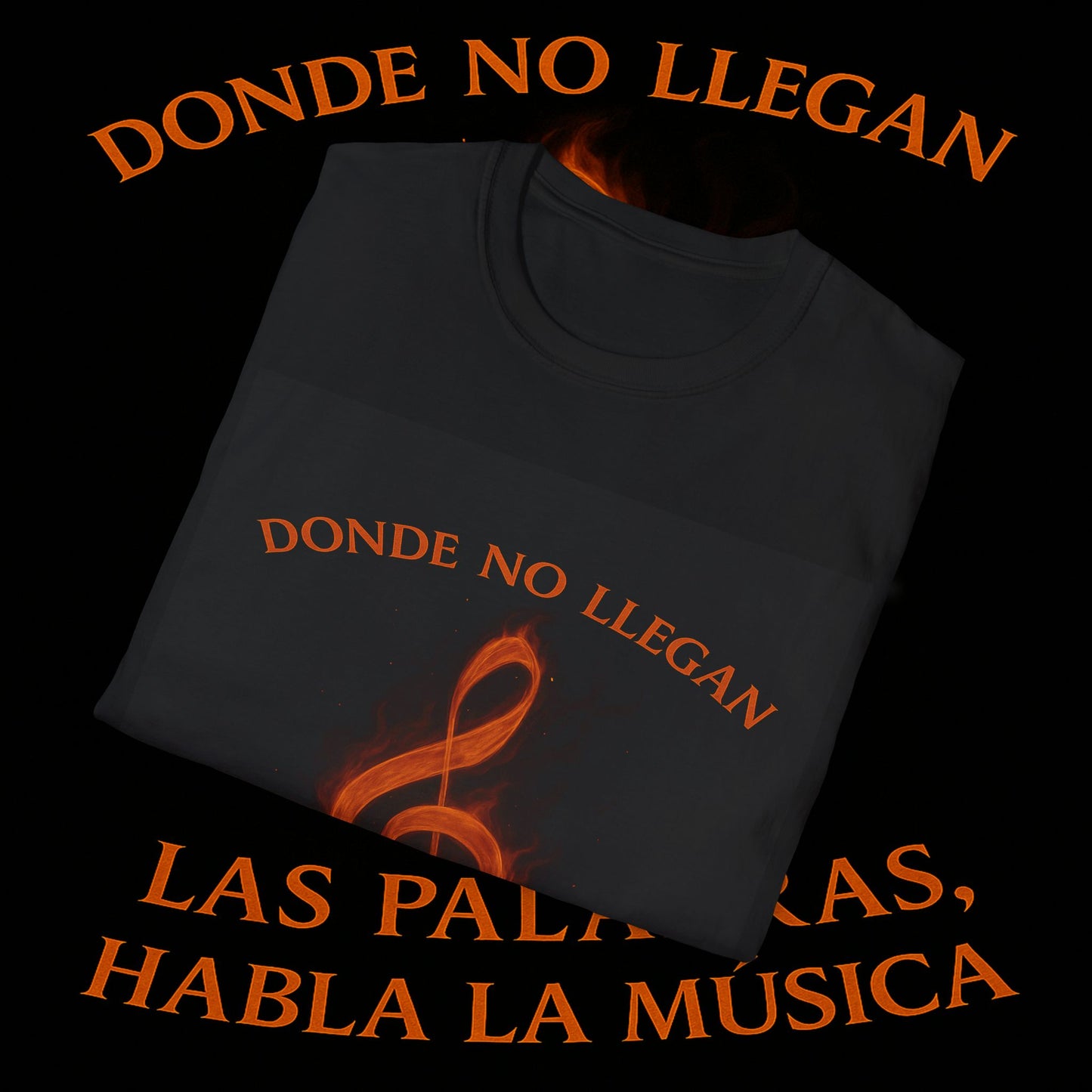 "Camiseta clave de sol 🎼🔥 “Donde nace una nota… nace una llama.” 🔥🎼