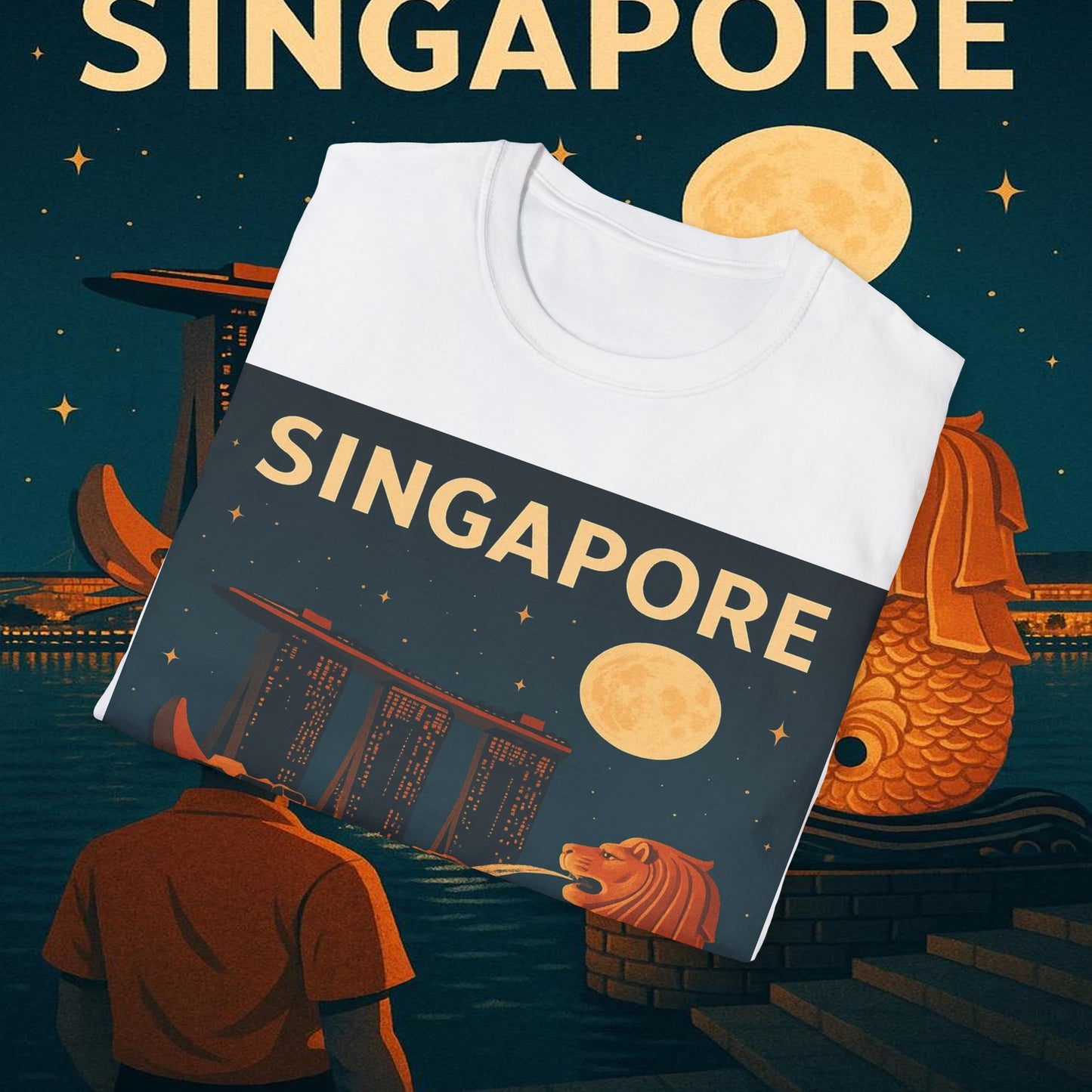 "Camiseta Singapur 🌆 – Futuro, cultura y naturaleza en un solo lugar"