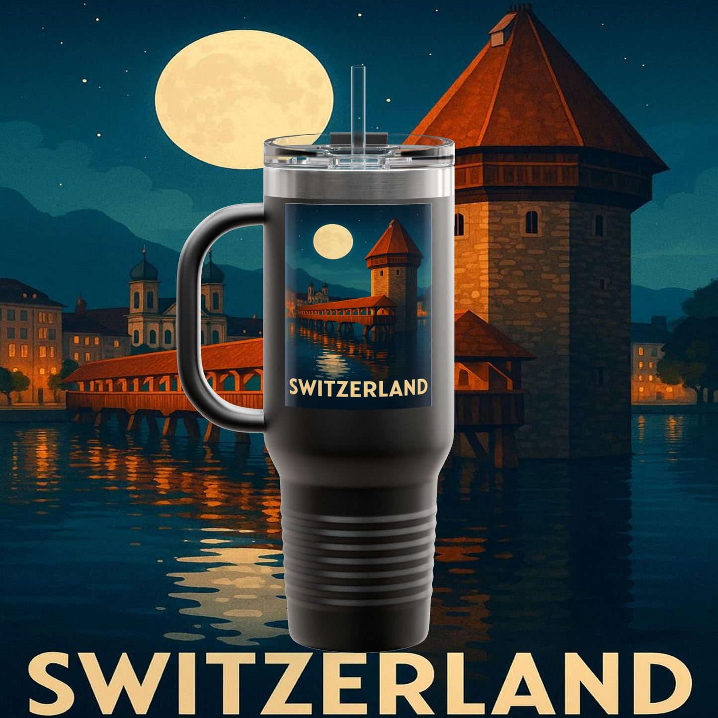 "Swiss Insulated Travel Mug❄️ – Land of majestic mountains and legendary precision"