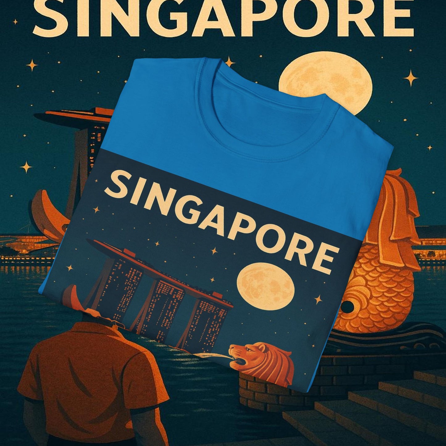 "Camiseta Singapur 🌆 – Futuro, cultura y naturaleza en un solo lugar"