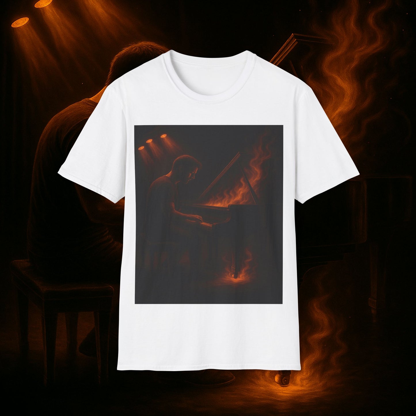 "Camiseta piano 🎹🔥Cuando las manos arden… el alma canta.” 🔥🎹