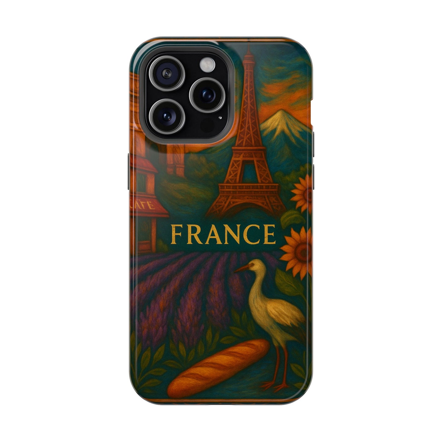 "Funda Magnética Reforzada Francia: Romance bajo la Luna 🌙🗼✨"