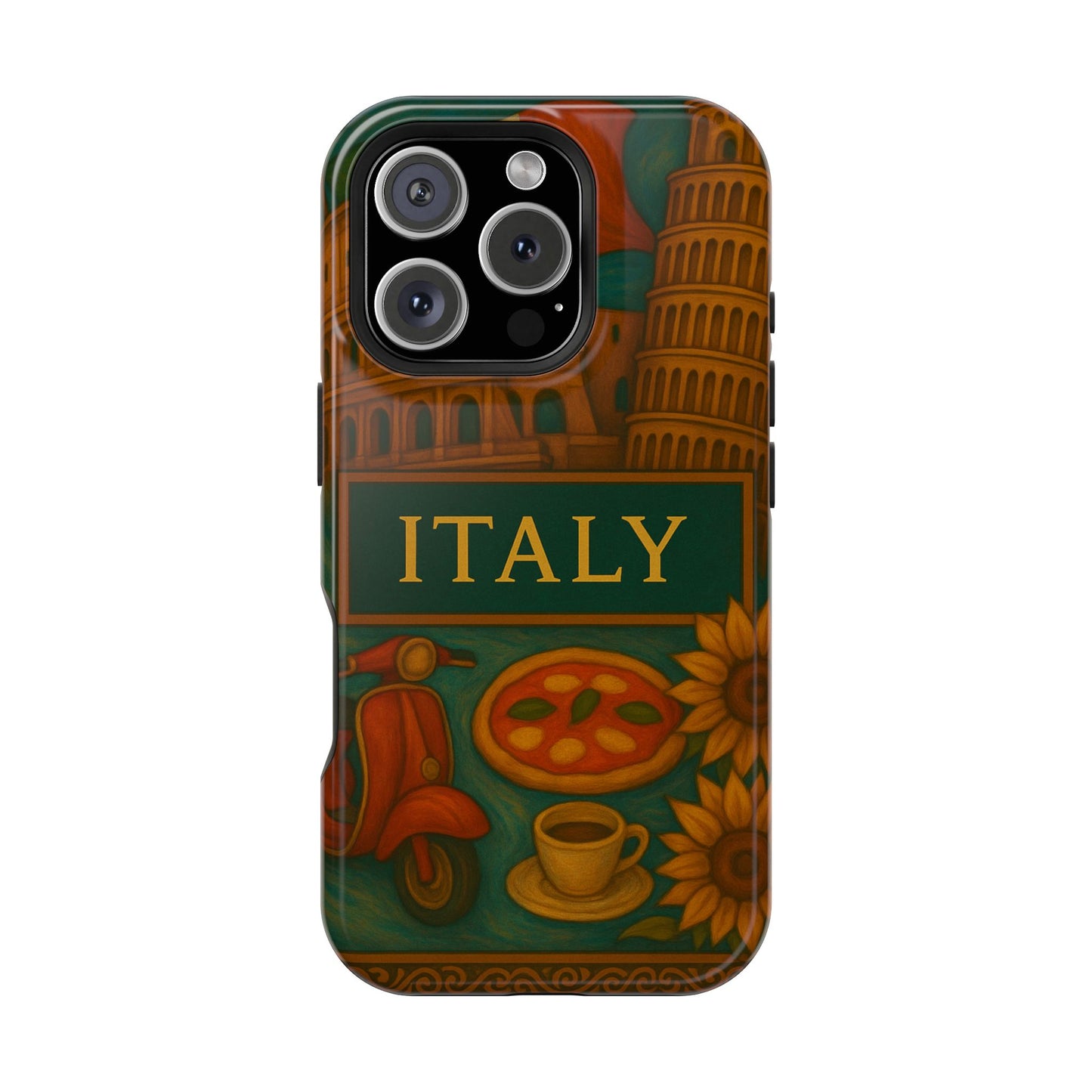 "Funda Magnética Reforzada Magnética Reforzada Italia: Arte, Pasión y Sabores Eternos 🎨🍝🏛️"
