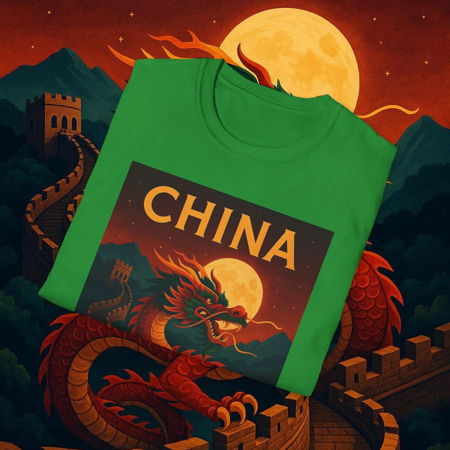 "Camiseta China – Dragones, murallas y leyendas eternas"