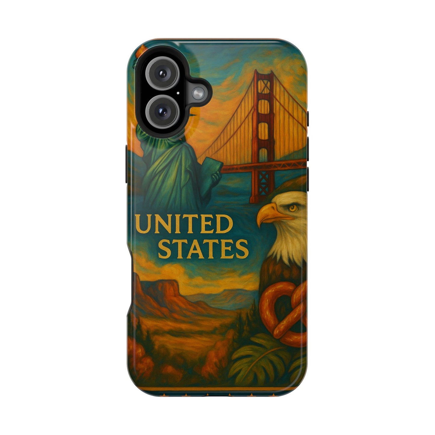 "Funda Magnética Reforzada Estados Unidos: Sueños, Libertad y Grandes Horizontes 🗽🏜️🌆"