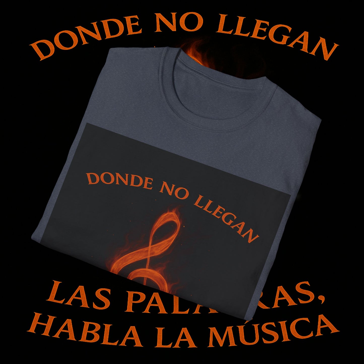 "Camiseta clave de sol 🎼🔥 “Donde nace una nota… nace una llama.” 🔥🎼