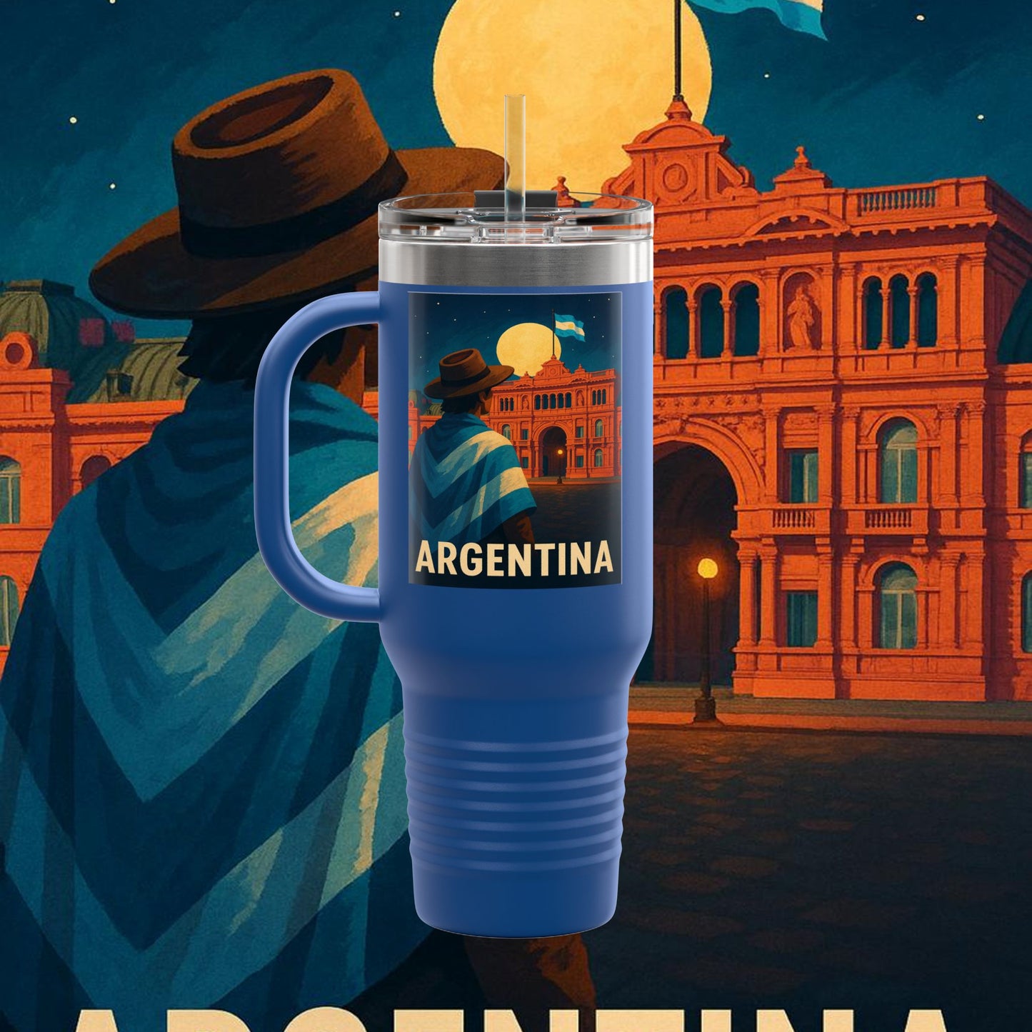 "taza de Viaje Aislada Argentina: Pasión, Tradición y Tierra de Sueños🔥🏞️"