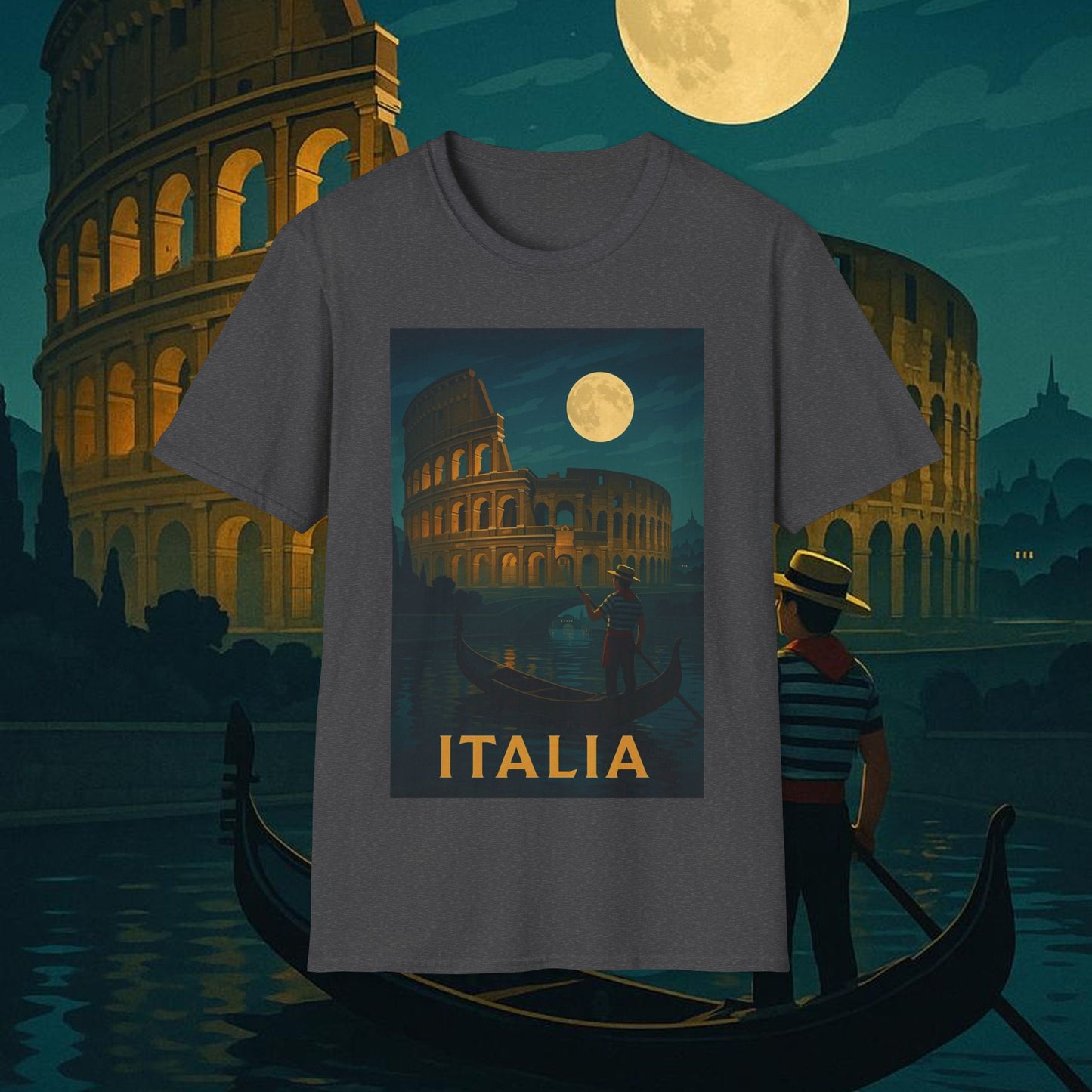 "Camiseta Italia: Arte, Pasión y Sabores Eternos 🎨🍝🏛️"