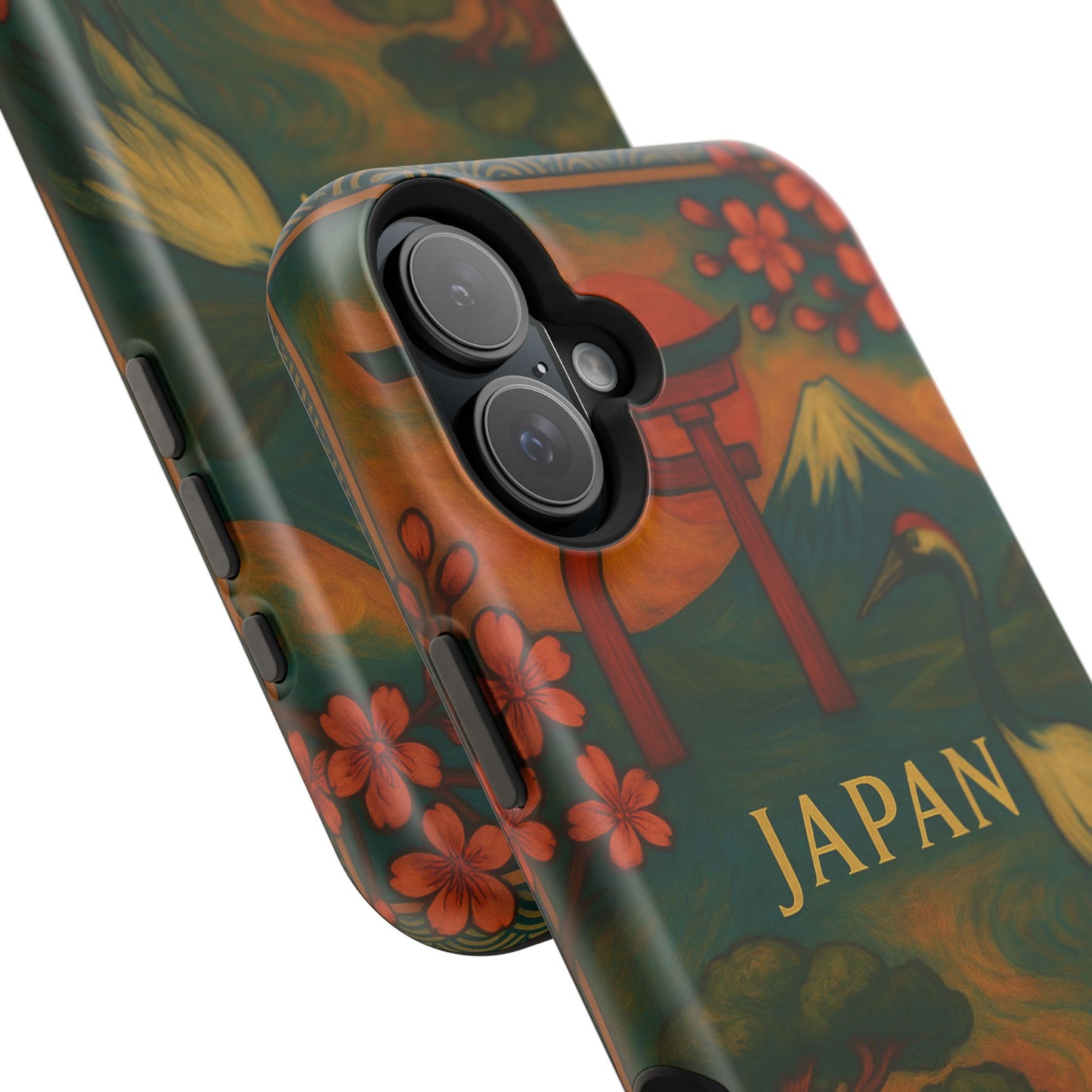 "Funda Magnética Reforzada Japón: Tradición entre Cerezos y Montañas 🌸⛩️🗻"