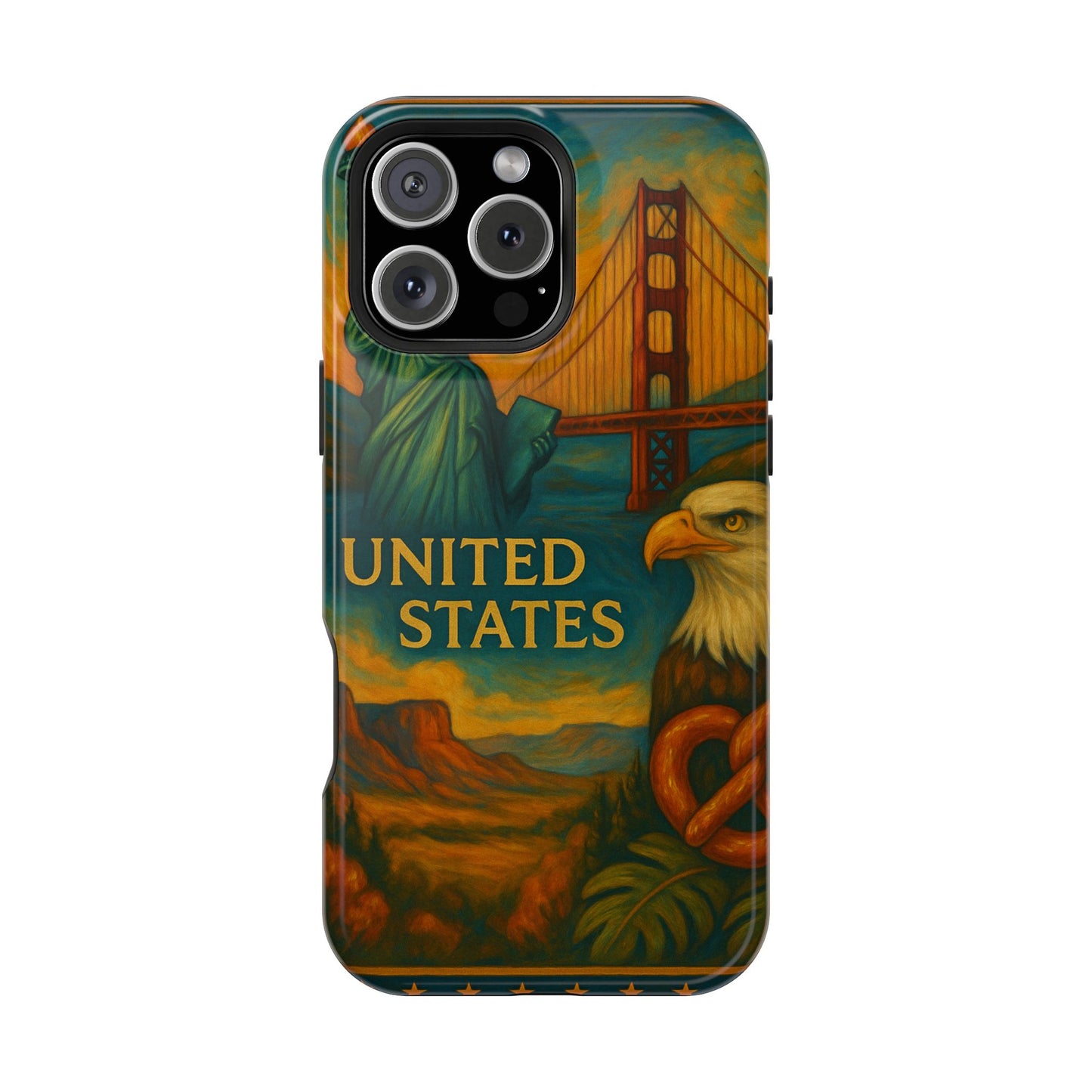 "Funda Magnética Reforzada Estados Unidos: Sueños, Libertad y Grandes Horizontes 🗽🏜️🌆"