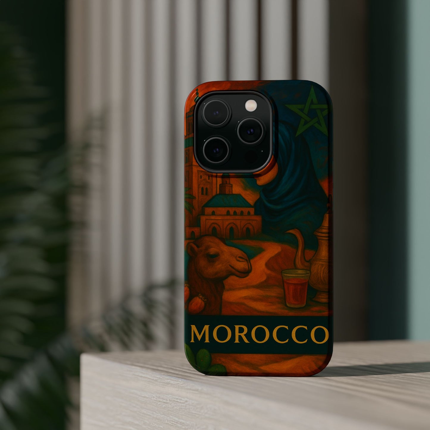 "Funda Magnética Reforzada Magnética Reforzada Marruecos: Magia del Desierto y Ciudades de Mil Colores 🐪🏜️🕌"