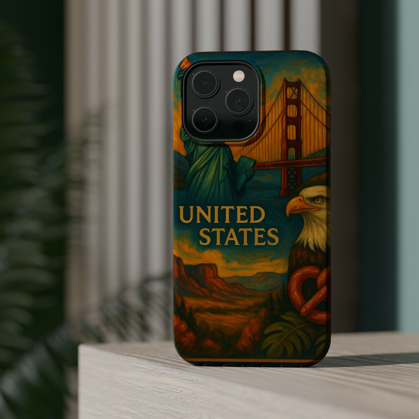 "Funda Magnética Reforzada Estados Unidos: Sueños, Libertad y Grandes Horizontes 🗽🏜️🌆"