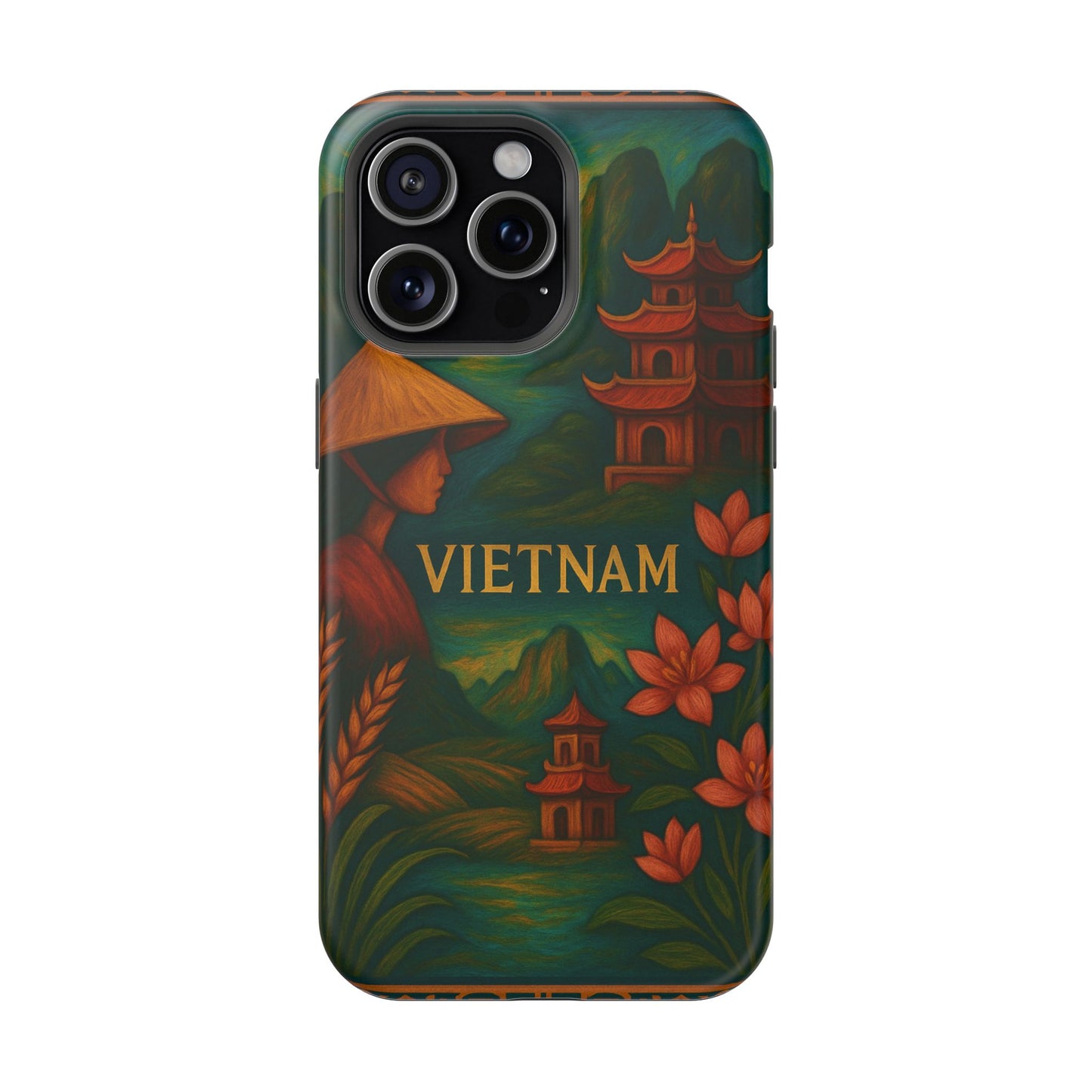 "Reinforced Magnetic Case Vietnam: Tradition, Nature and Ancestral Legends 🎋🏯🐉"