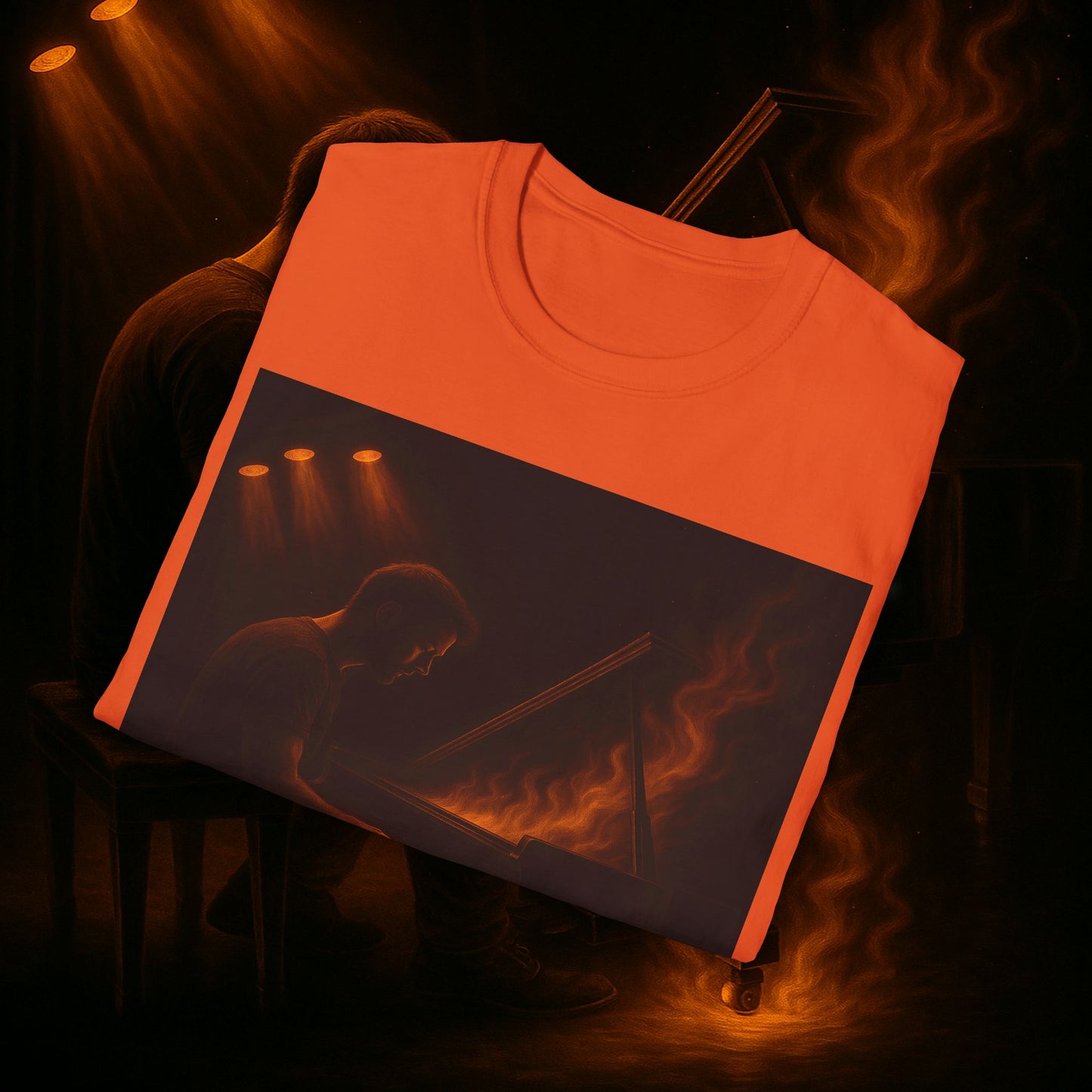 "Camiseta piano 🎹🔥Cuando las manos arden… el alma canta.” 🔥🎹
