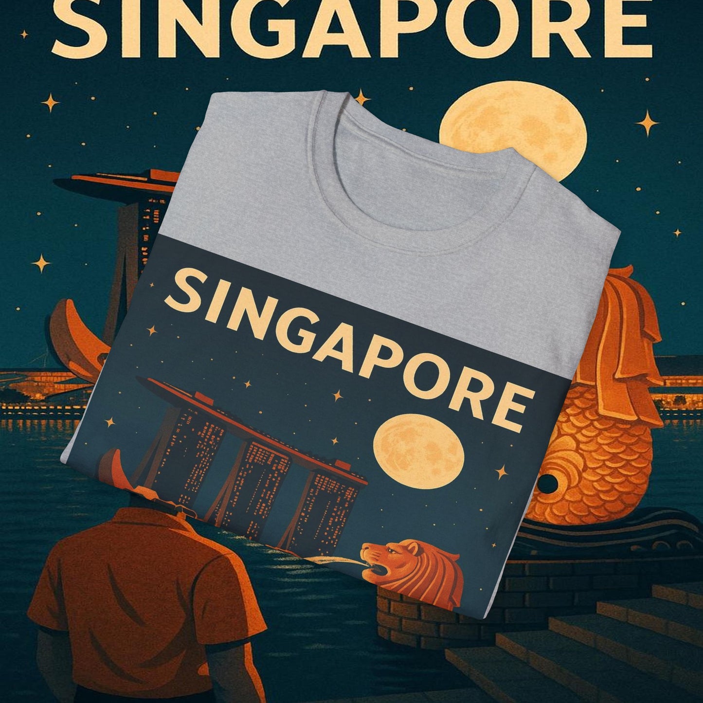 "Camiseta Singapur 🌆 – Futuro, cultura y naturaleza en un solo lugar"