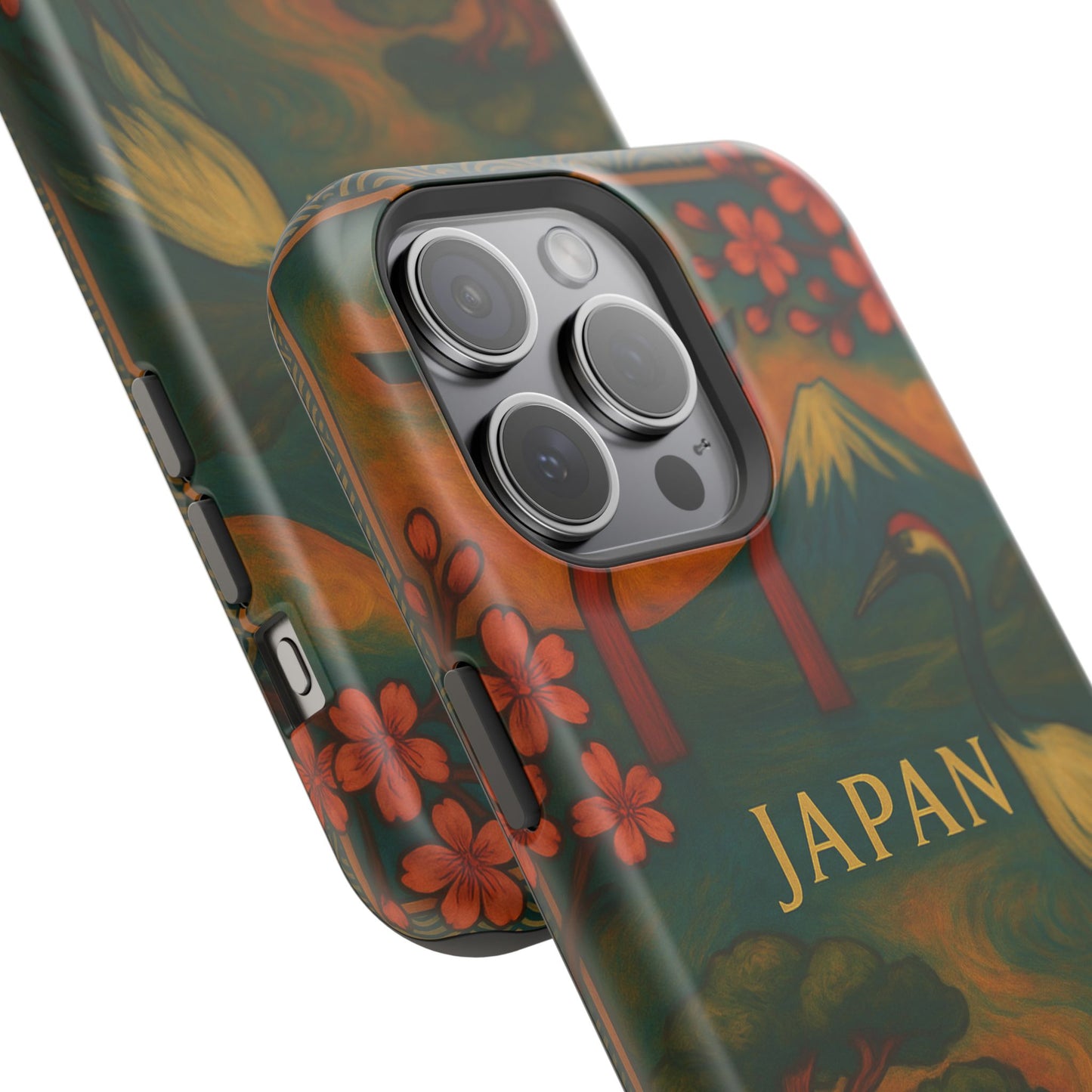 "Funda Magnética Reforzada Japón: Tradición entre Cerezos y Montañas 🌸⛩️🗻"
